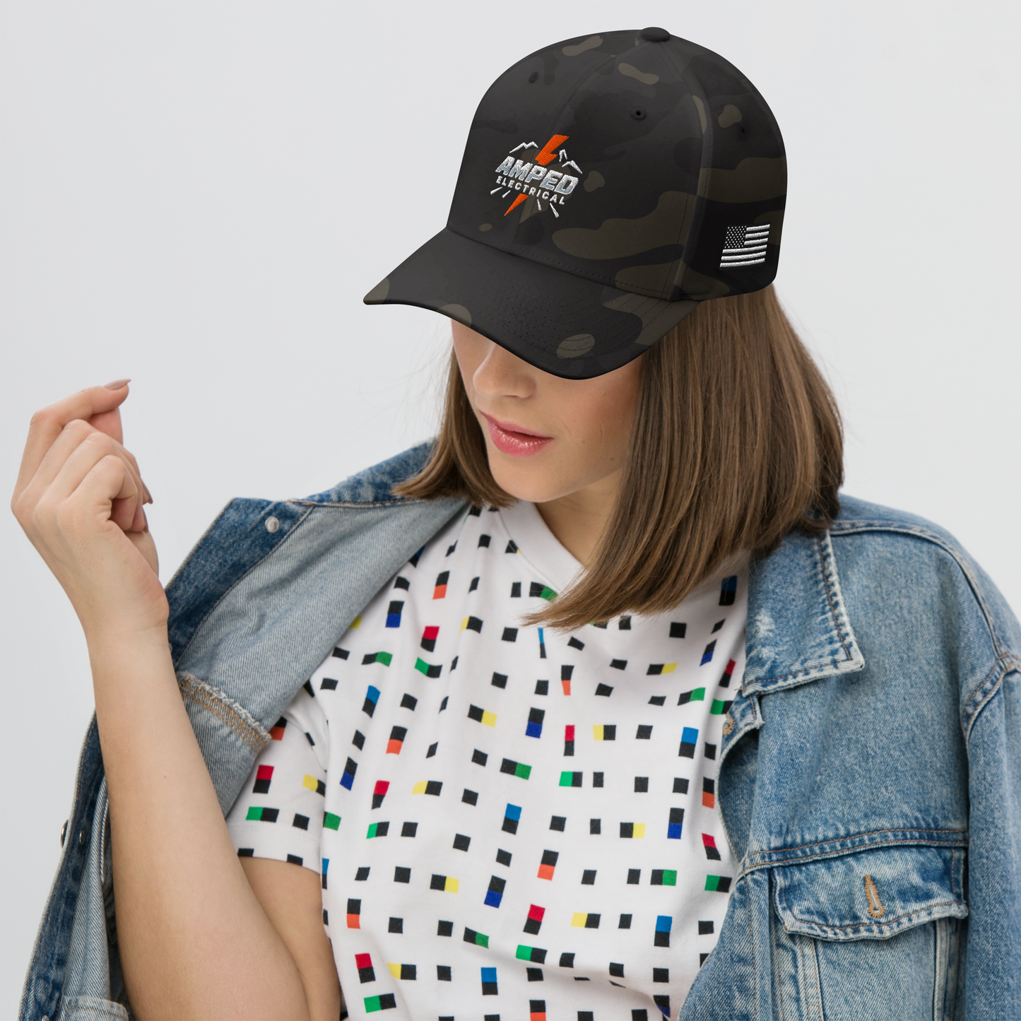 AMPED ELECTRICAL FlexFit Structured Twill Cap