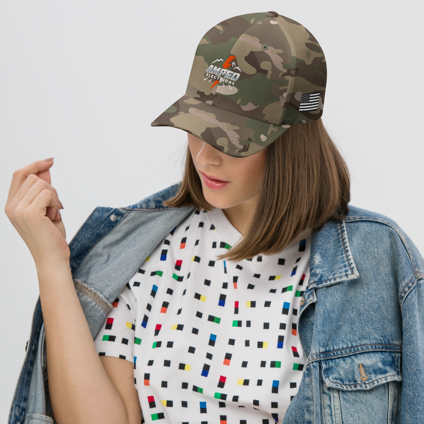 AMPED ELECTRICAL FlexFit Structured Twill Cap