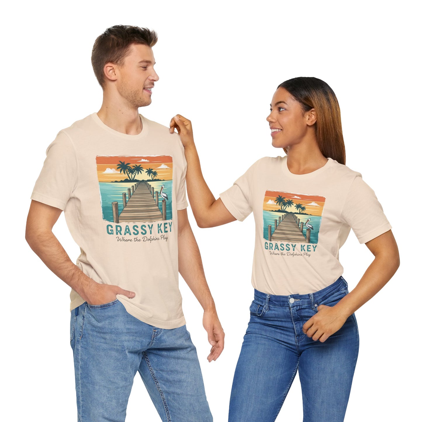 FLORIDA KEYS COLLECTION Grassy Key Tropical Tee - Unisex Jersey Short Sleeve Tee