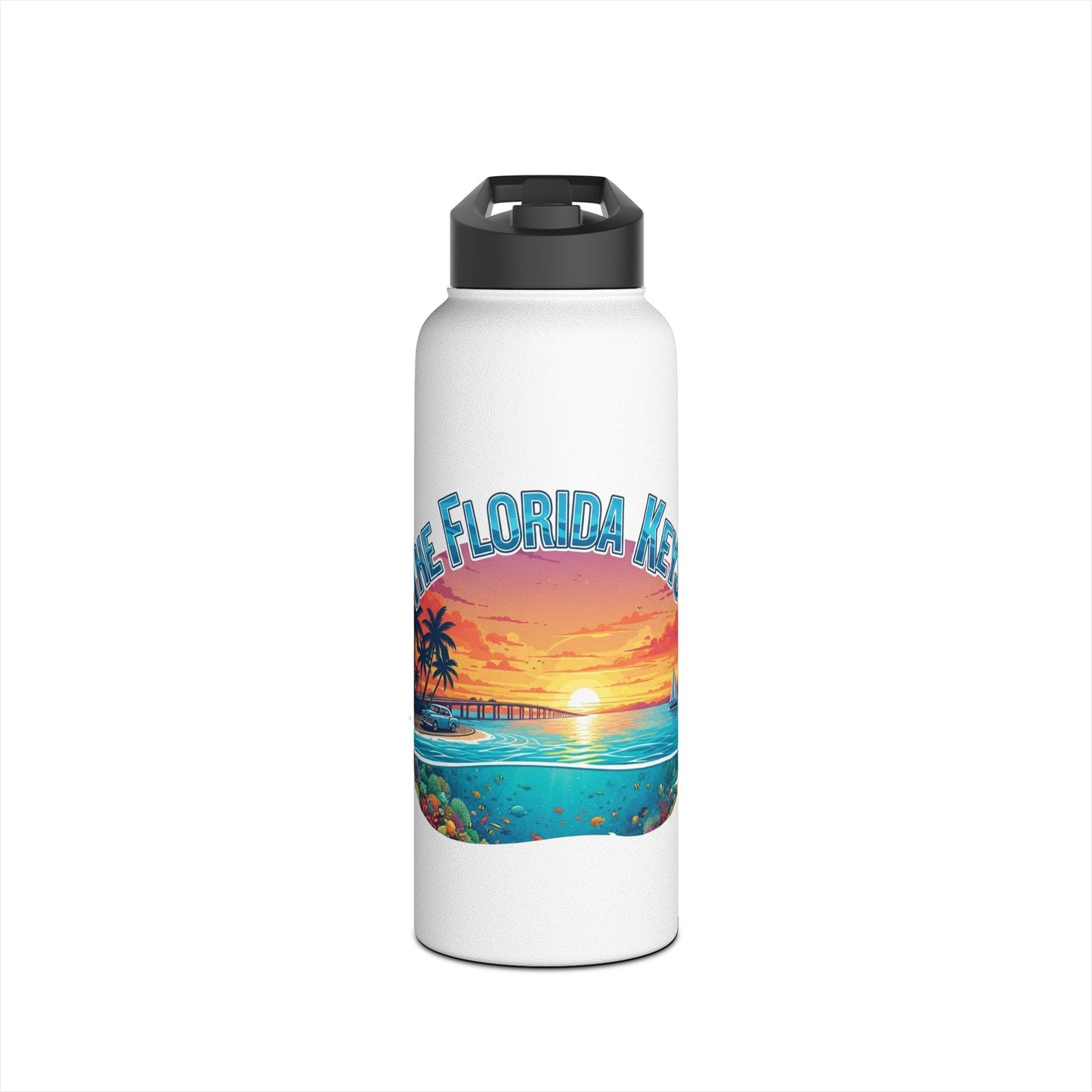 Florida Keys Water Bottle, Florida Vibes for Hydration, Eco-Friendly Travel Mug
