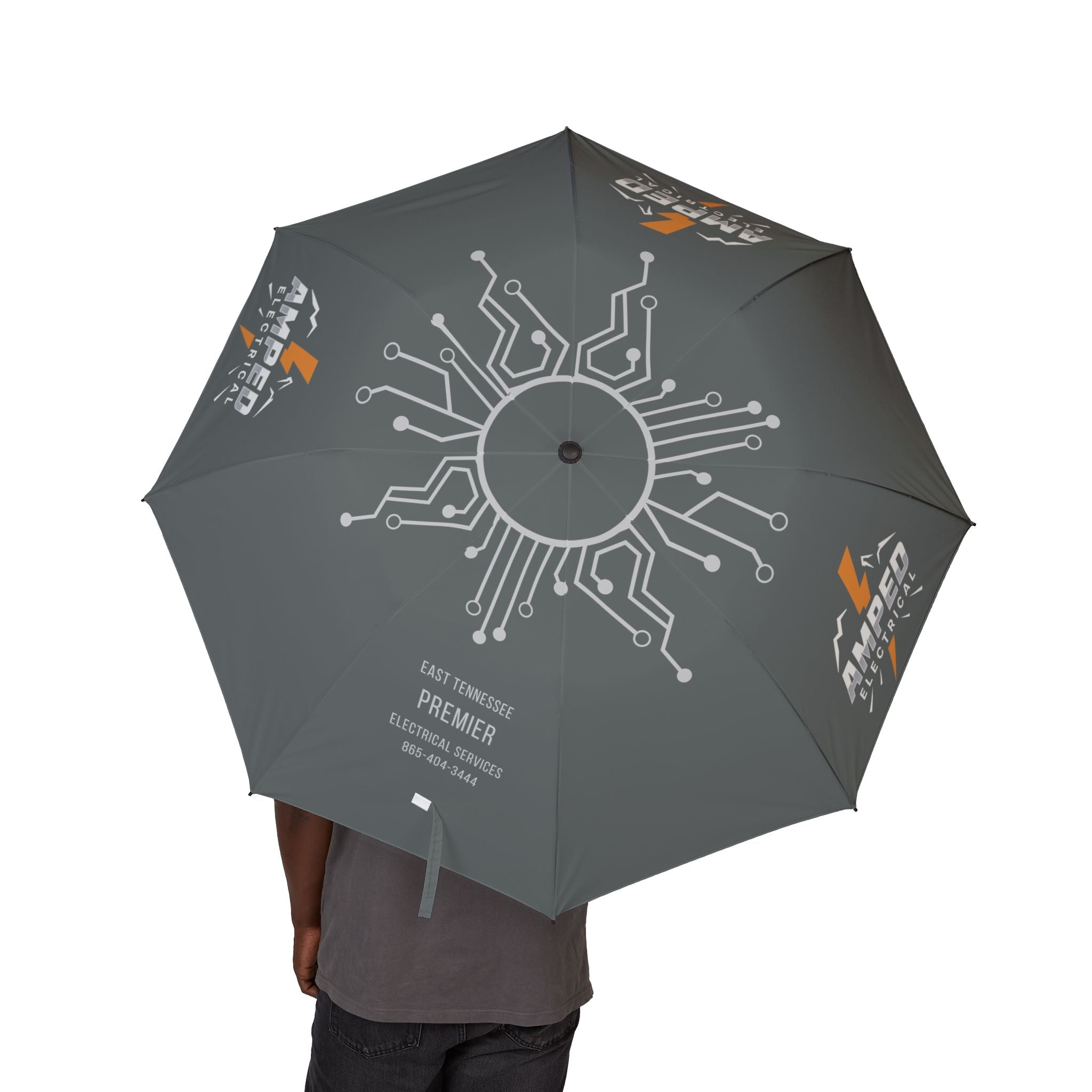 AMPED ELECTRICAL Tech-Inspired Foldable Umbrella