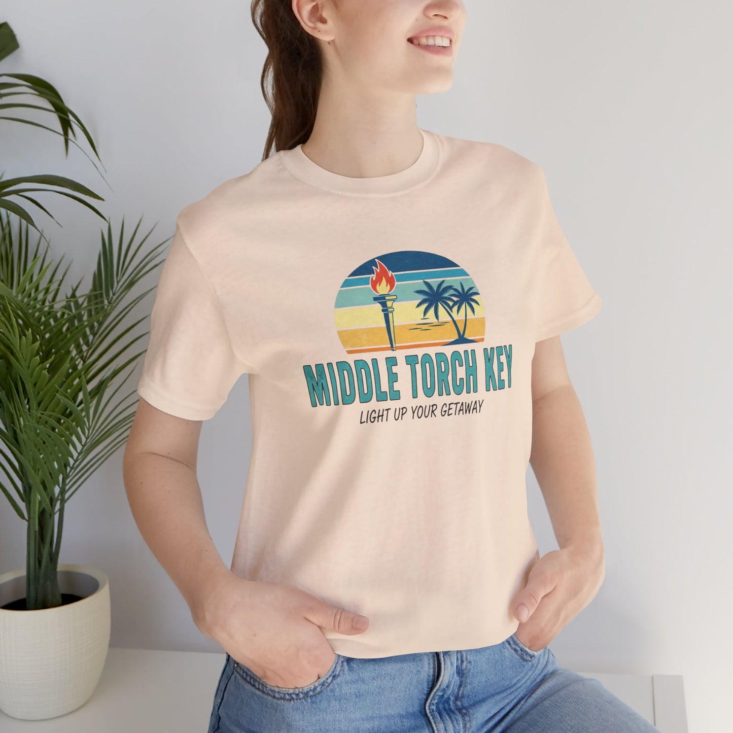 FLORIDA KEYS COLLECTION Middle Torch Key Design, Casual Summer Tee, Beachwear