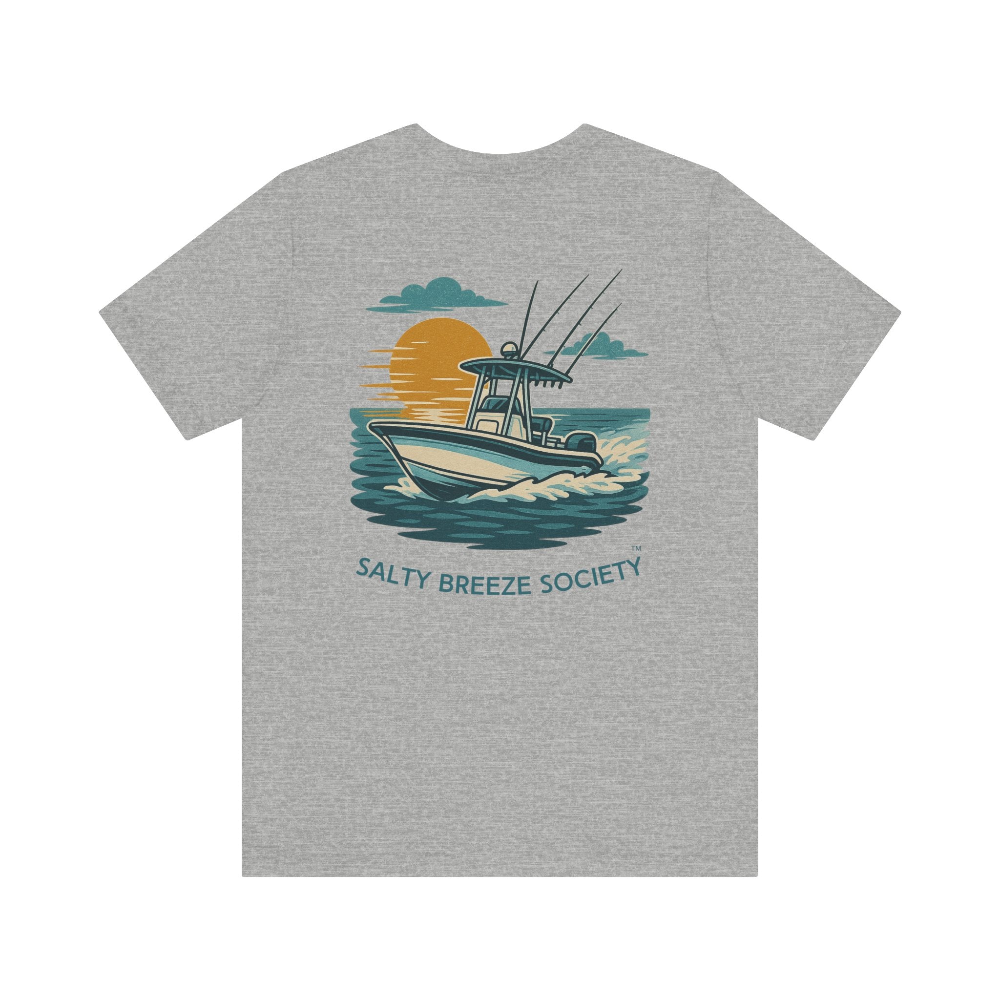 Salty Breeze Society Tee, Center Console Sunset T-Shirt, Summer Vibes Shirt