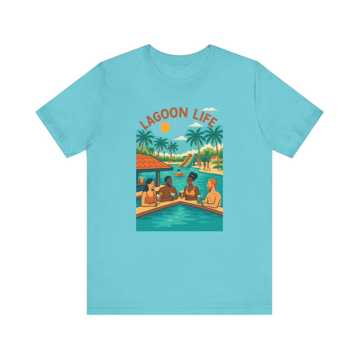 Lagoon Life Tee - Chill Vibe Unisex Short Sleeve T-Shirt, Summer Casual Wear