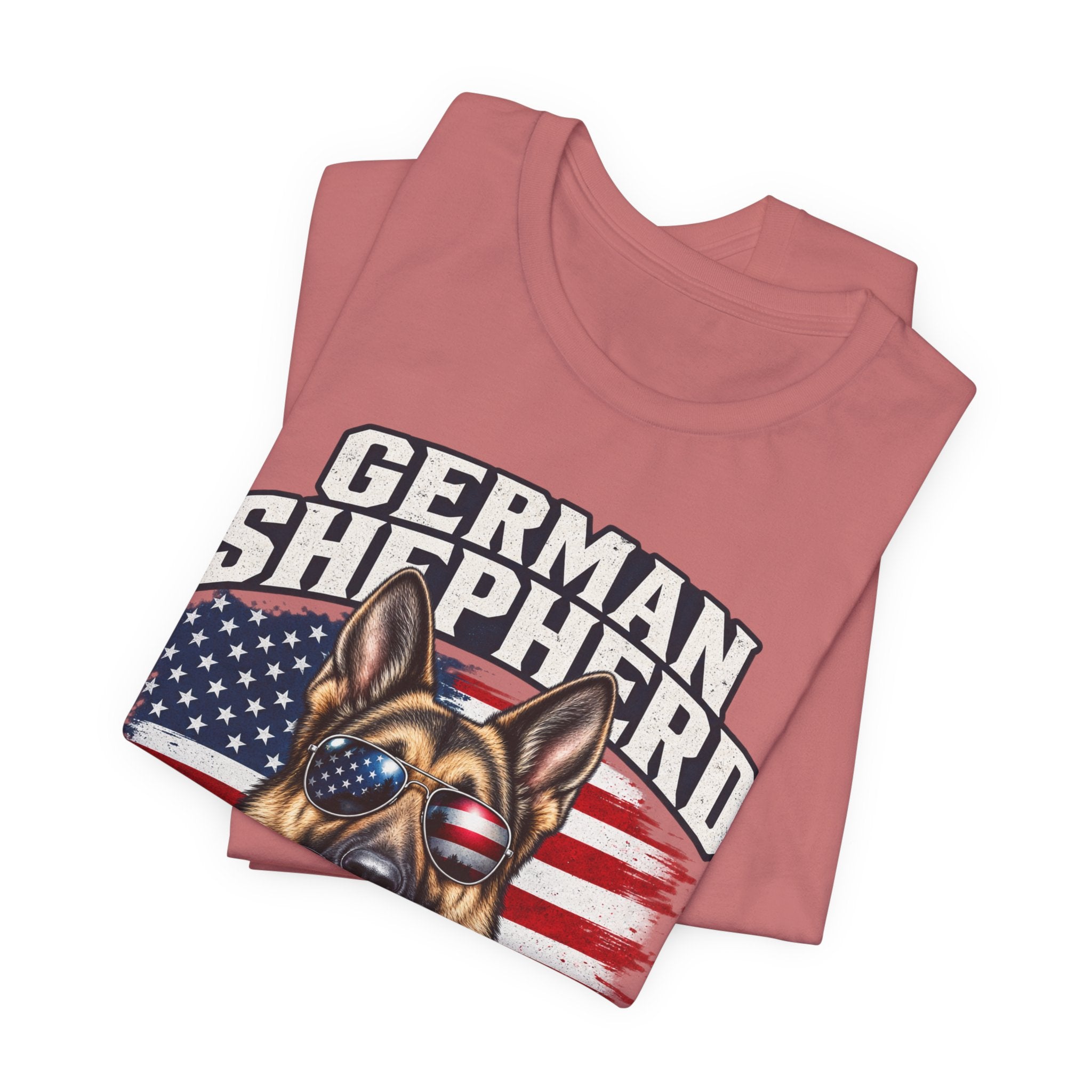 German Shepherd Nation T-Shirt – American Flag Dog Tee for Dog Lovers