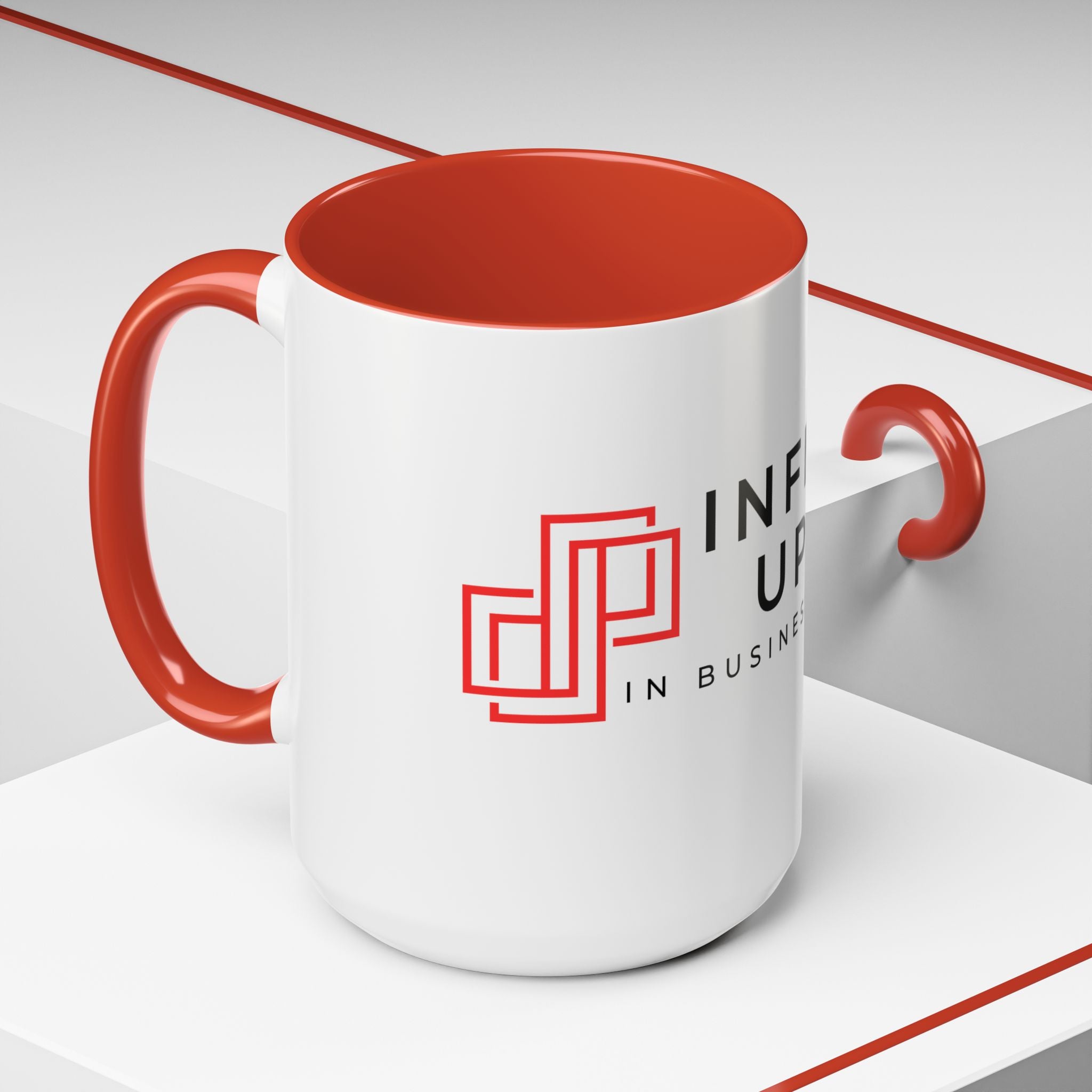 Infinity Upside™ Branded Accent Coffee Mug – Logo Coffee Cup (11/15oz)