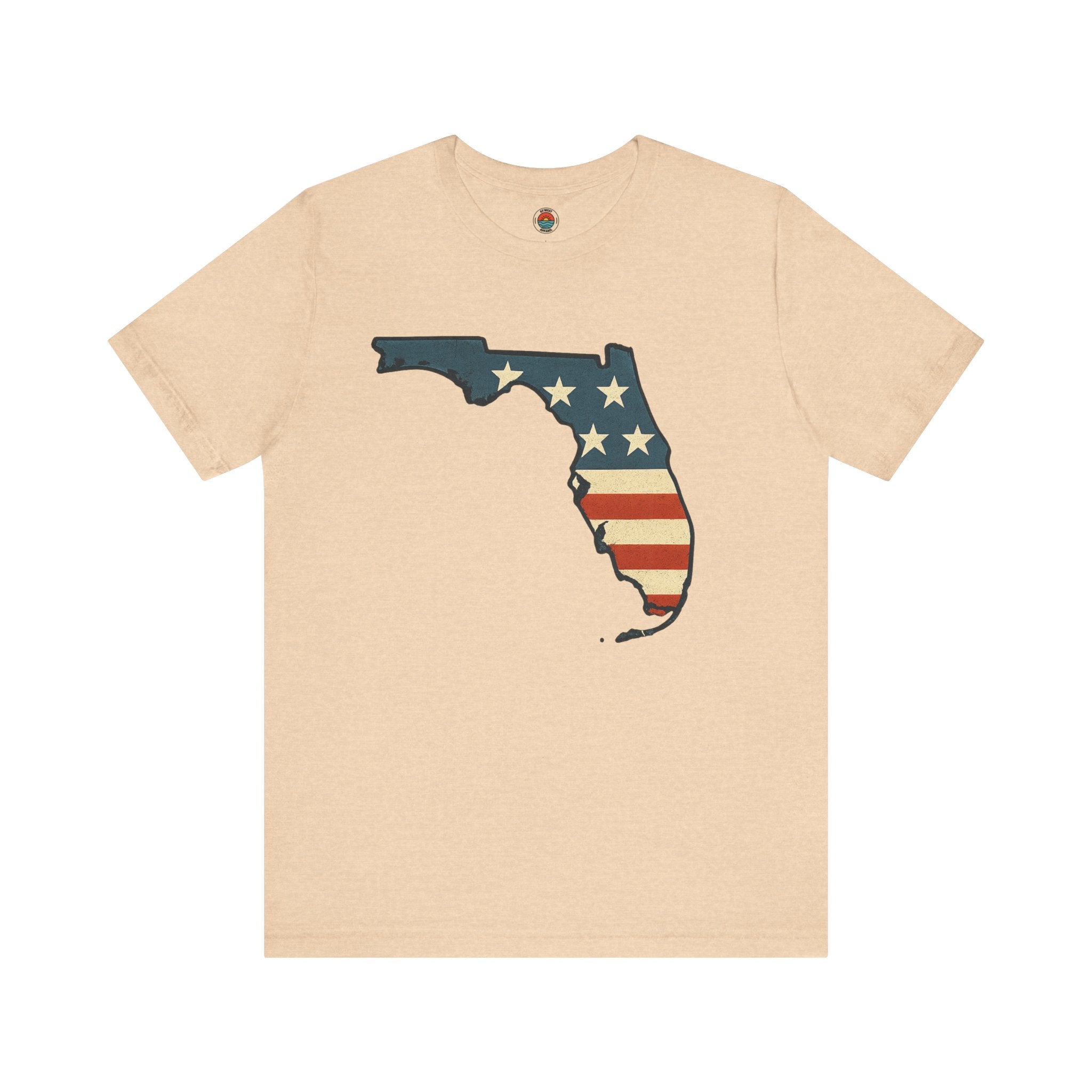 Florida Flag Graphic Tee | Unisex Jersey Short Sleeve Shirt | Patriotic Apparel