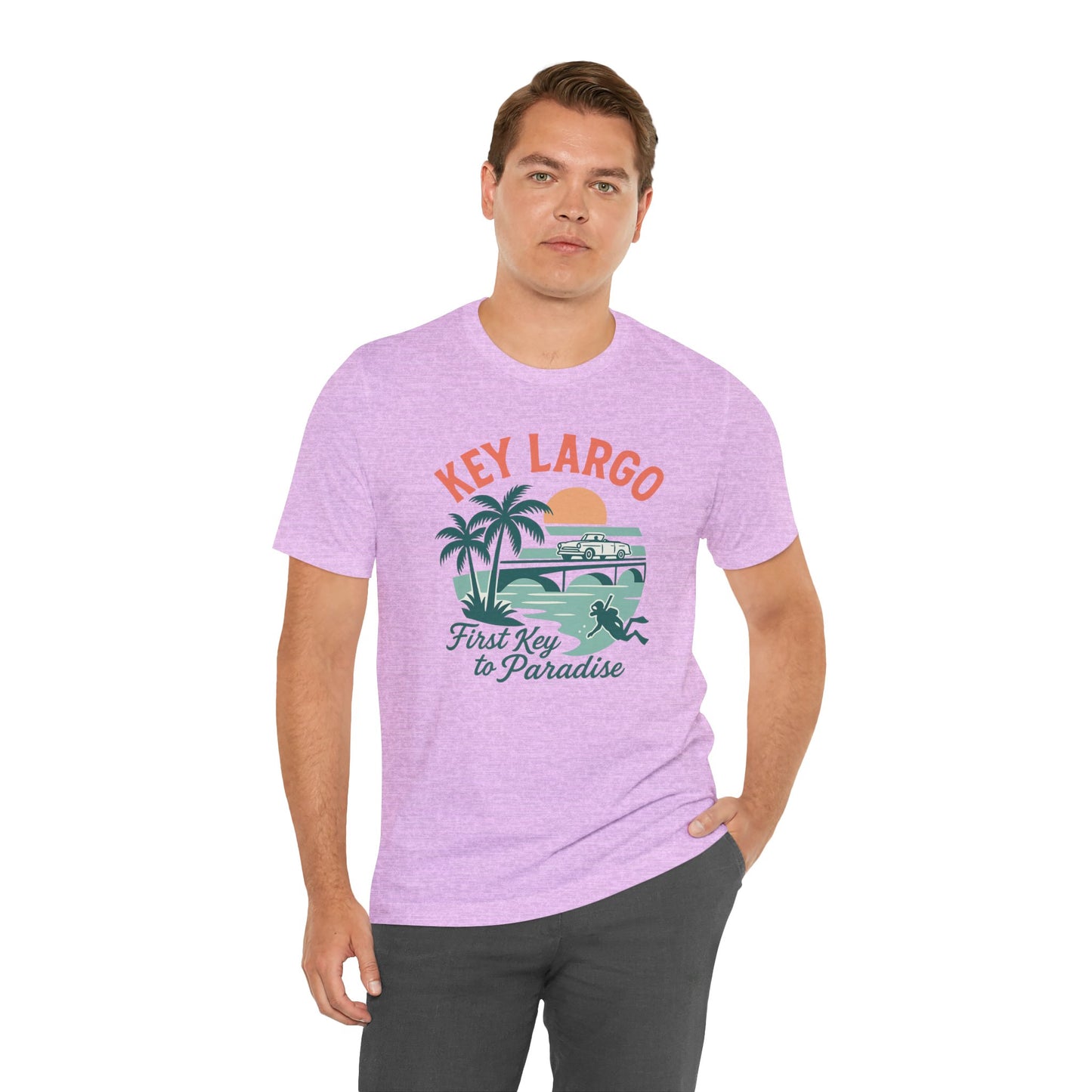 FLORIDA KEYS COLLECTION Key Largo Vintage Vibe Tee, Unisex Jersey Shirt