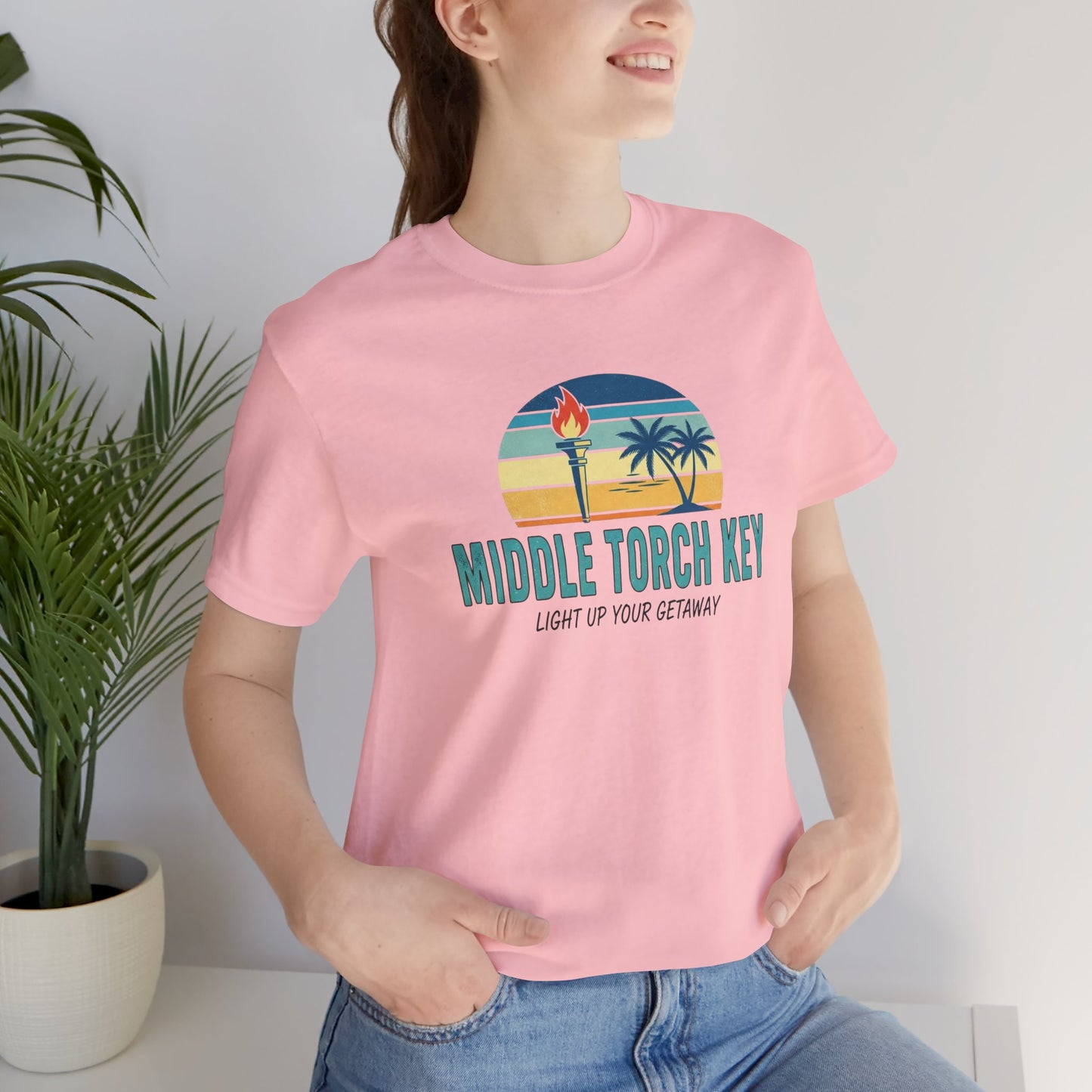 FLORIDA KEYS COLLECTION Middle Torch Key Design, Casual Summer Tee, Beachwear
