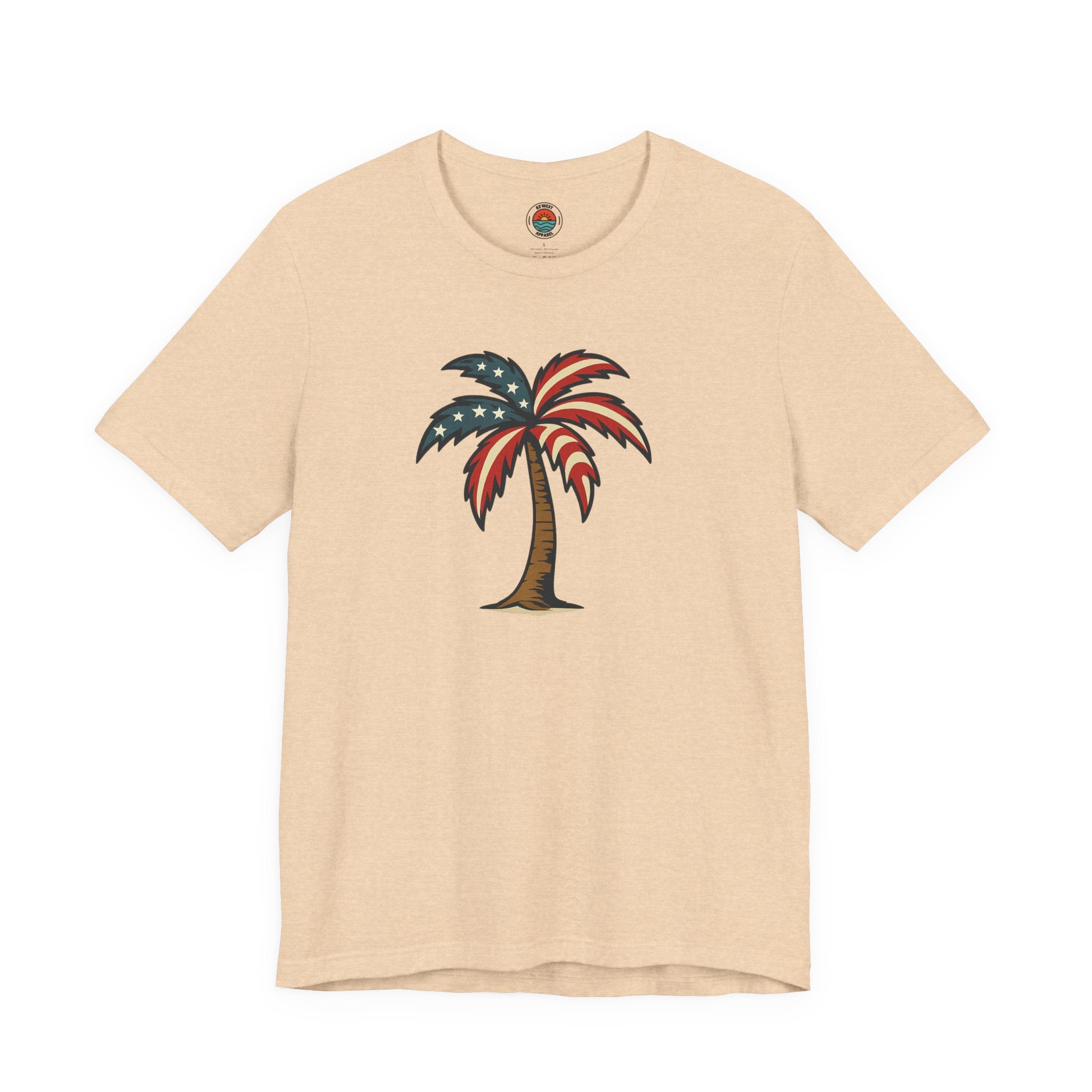 Patriotic Palm Tree Tee, Summer Shirt, Unisex Graphic Tee
