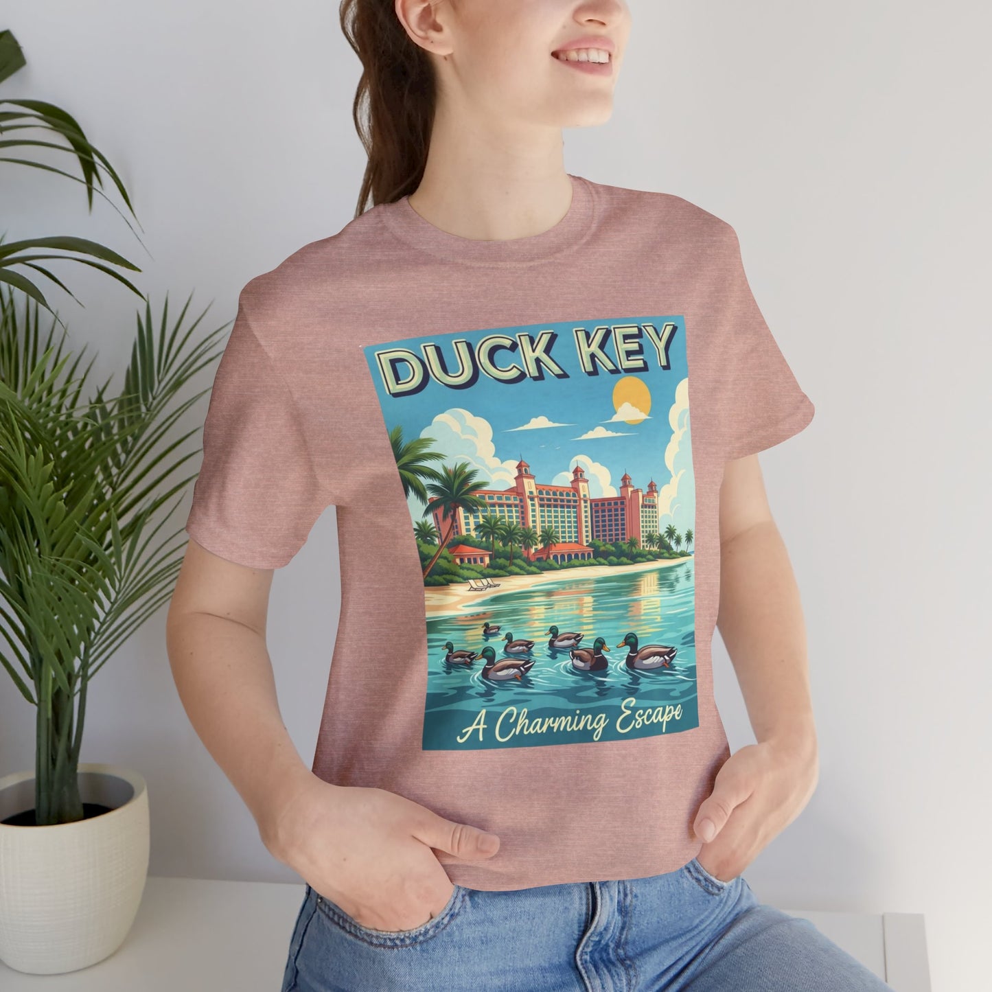 FLORIDA KEYS COLLECTION Vintage Duck Key Escape Tee, Relaxed Summer Vibe Shirt, Travel Themed Unisex Tee