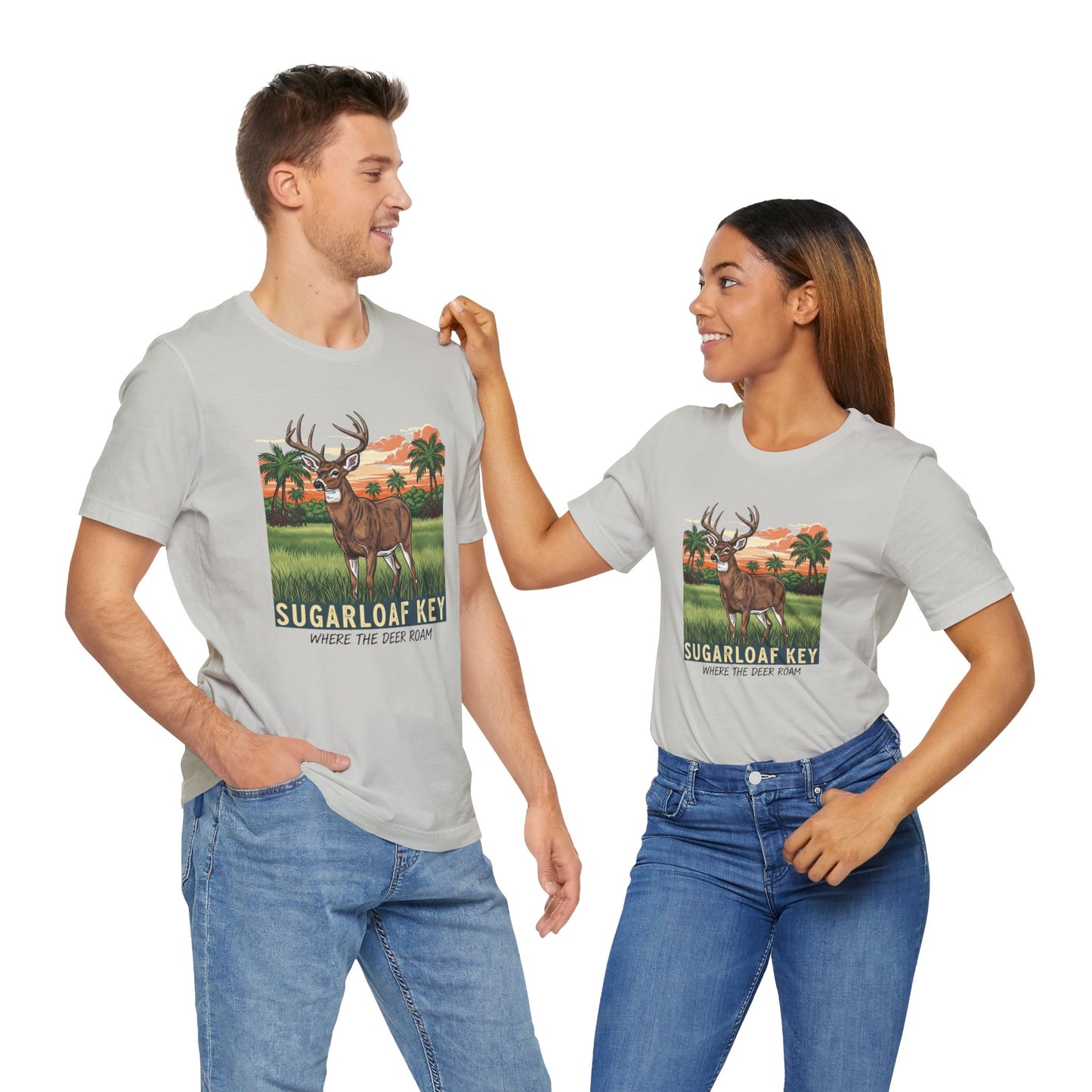 FLORIDA KEYS COLLECTION Sugarloaf Key Deer Graphic Tee, Nature Lover T-Shirt, Outdoor Adventure Apparel