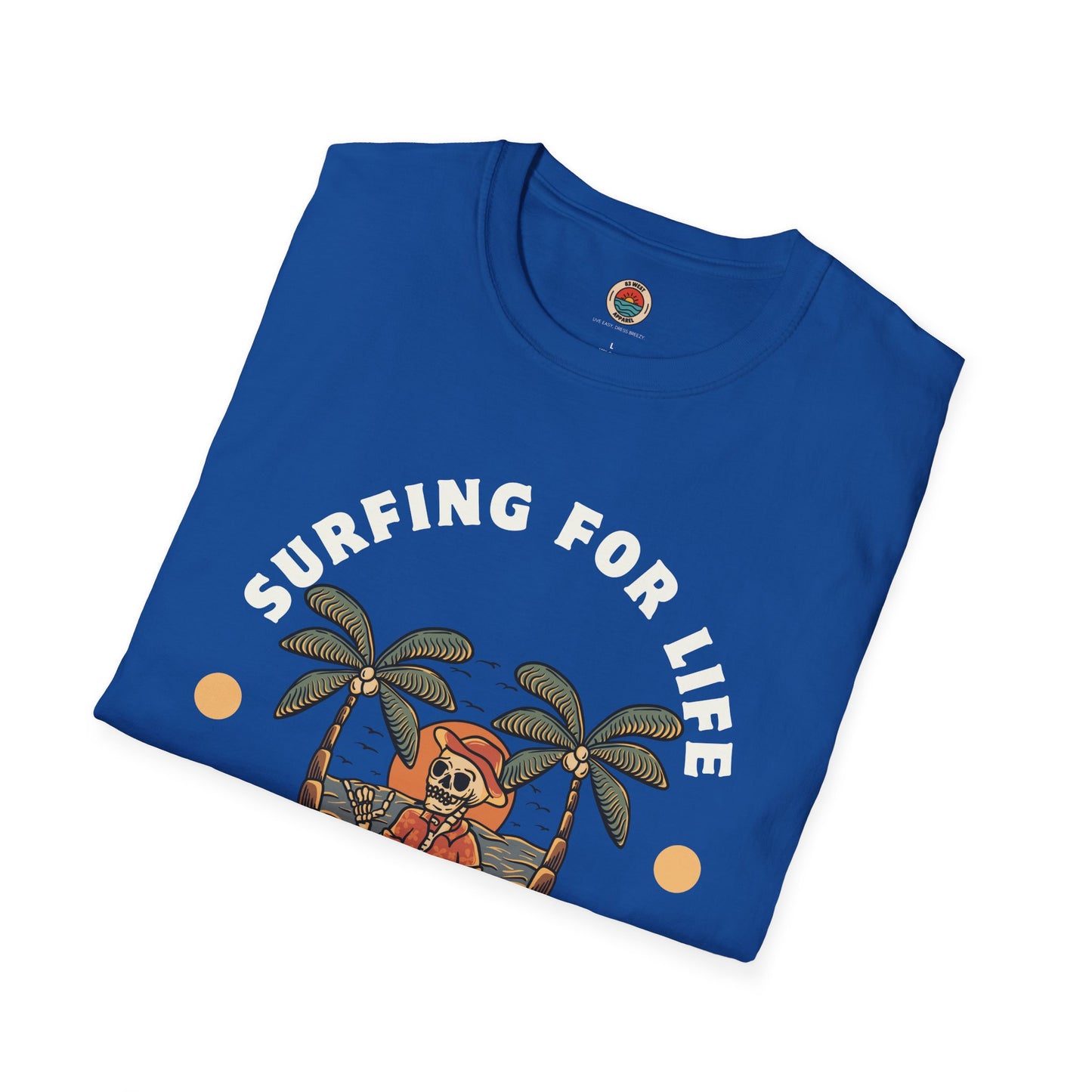 Surfing for Life Unisex Softstyle T-Shirt - Enjoy the Summer Time Graphic Tee