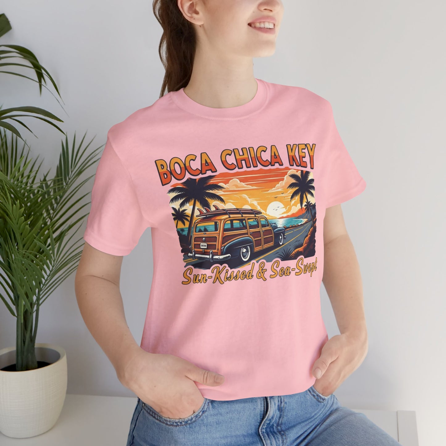 FLORIDA KEYS COLLECTION Boca Chica Key Vintage Tee - Sun-Kissed & Sea-Swept, Unisex Summer Shirt