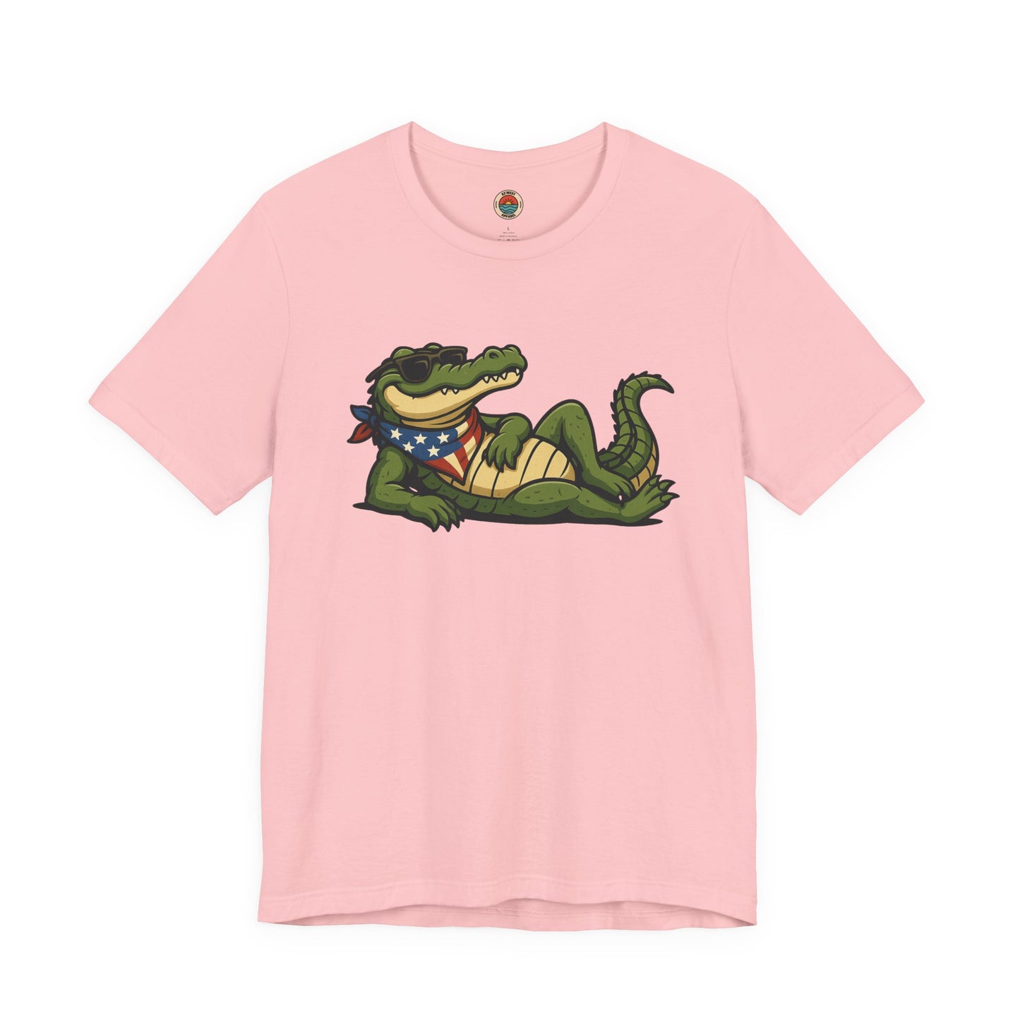 Crocodile Americana Tee: Fun Unisex T-Shirt for Summer