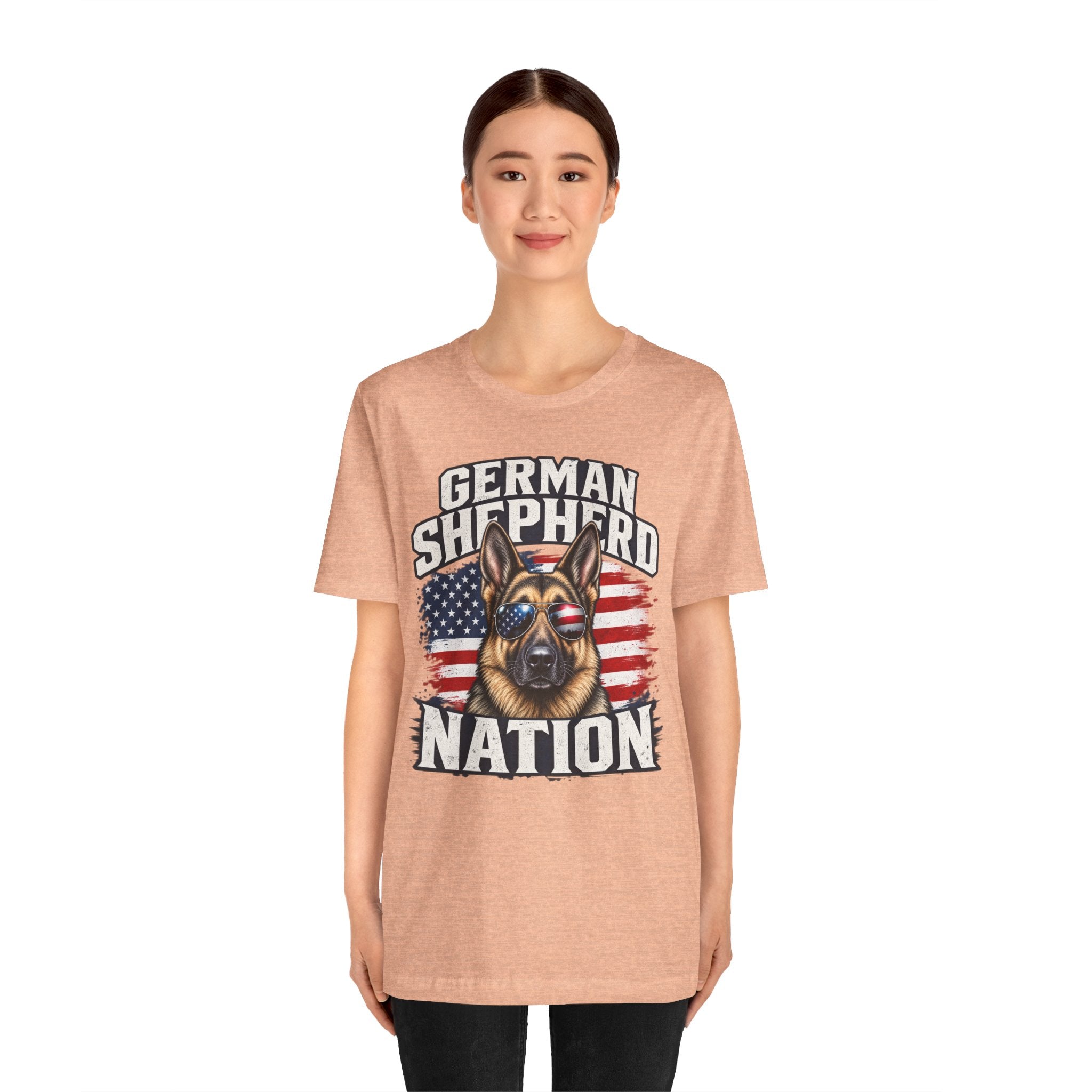 German Shepherd Nation T-Shirt – American Flag Dog Tee for Dog Lovers