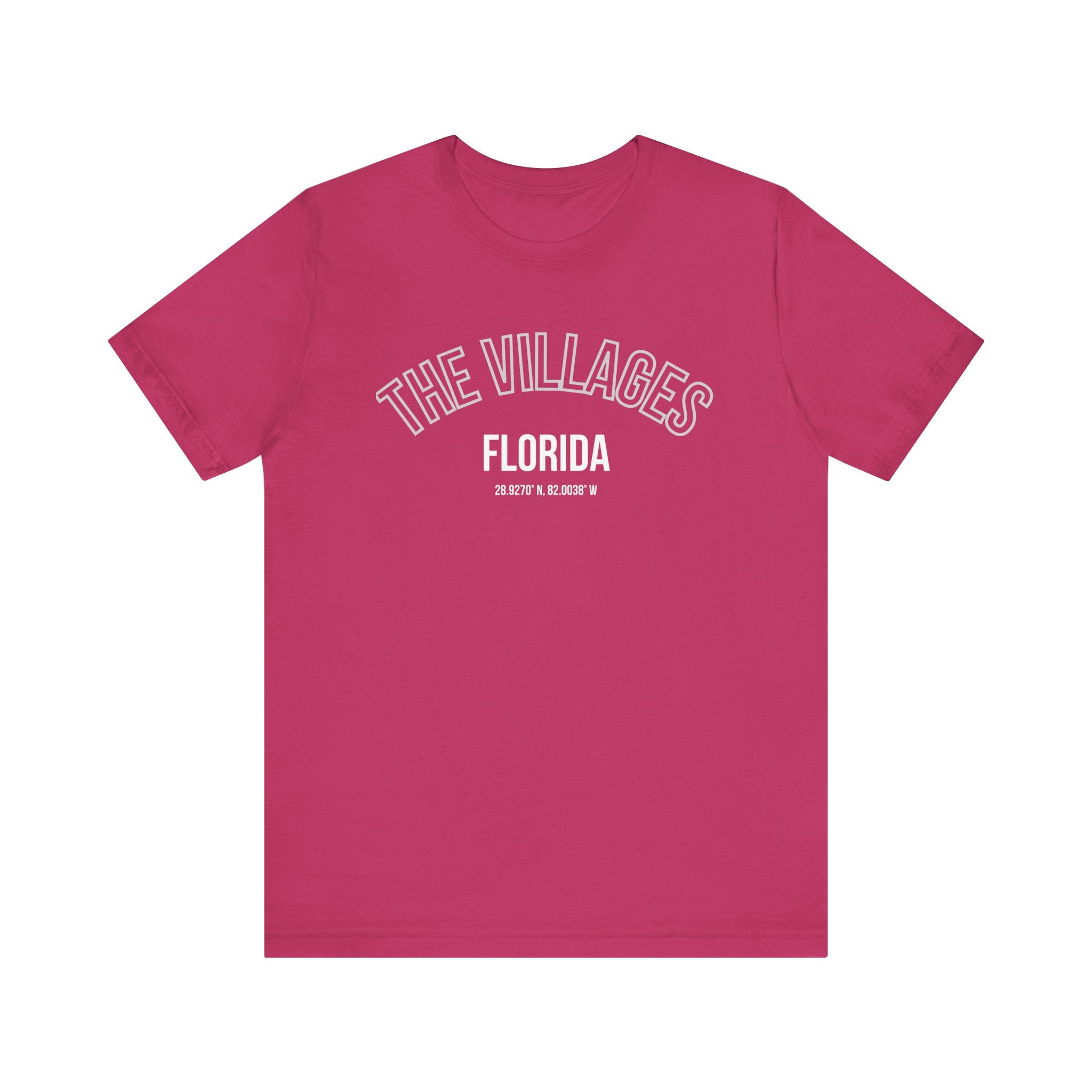 The Villages Florida Unisex Short Sleeve Tee - Trendy Orange T-Shirt