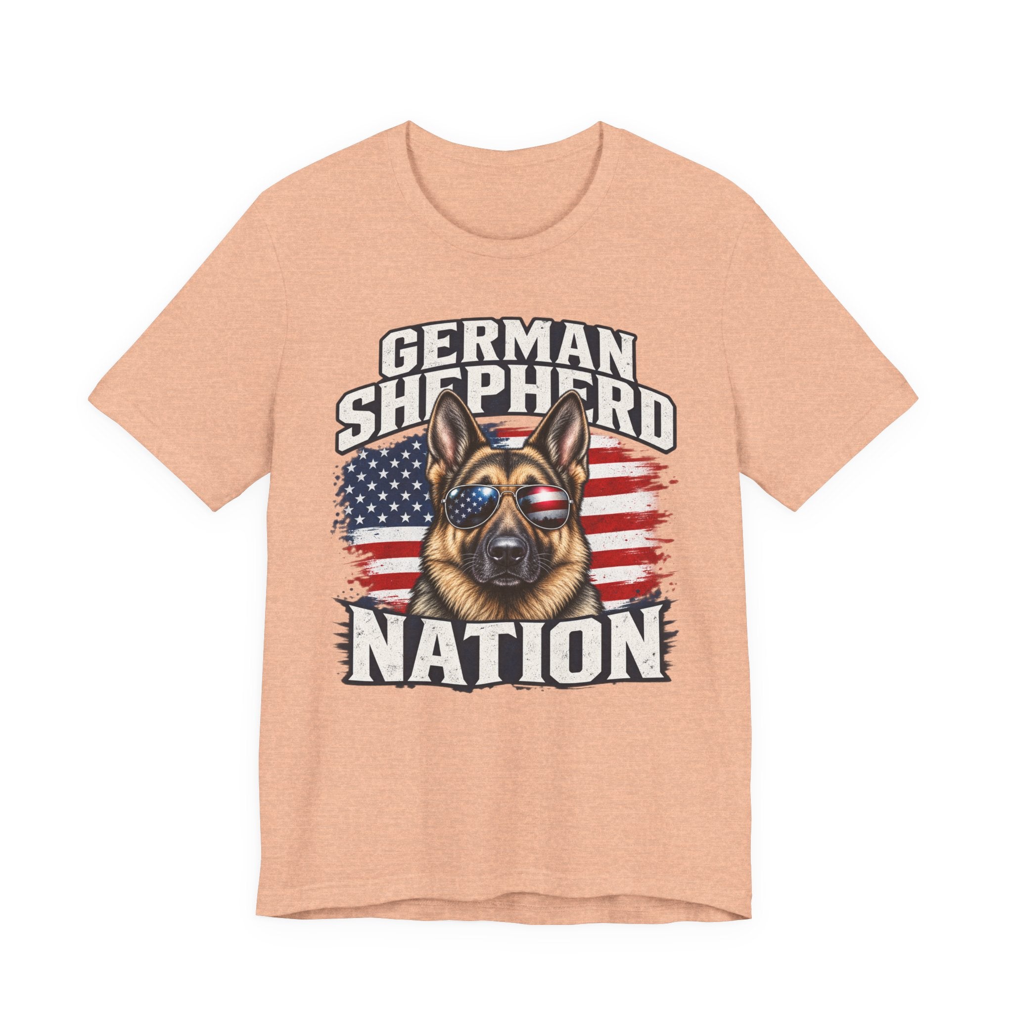 German Shepherd Nation T-Shirt – American Flag Dog Tee for Dog Lovers
