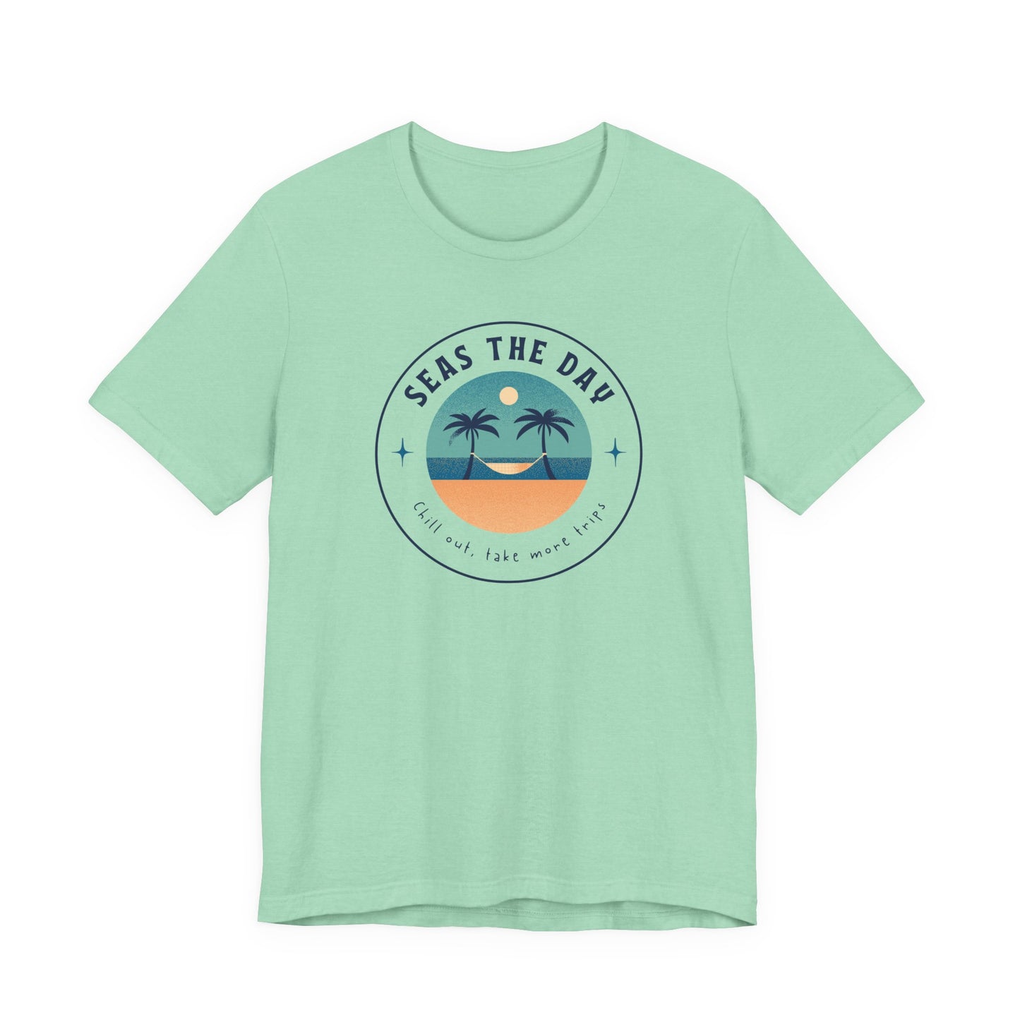 Seas the Day Tee - Unisex Jersey Short Sleeve Shirt for Beach Lovers