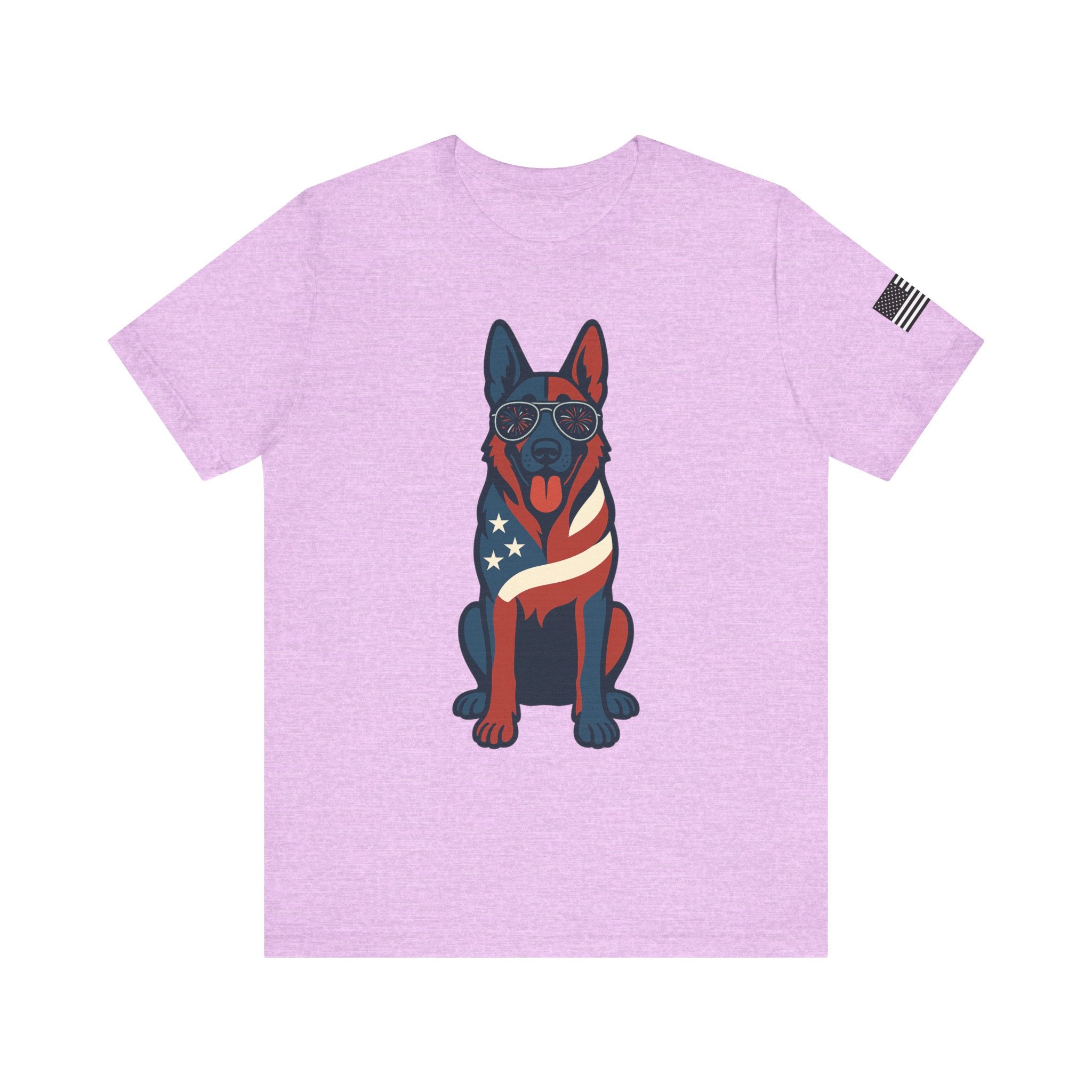 Patriotic German Shepherd Dog Tee, Cool Dog Shirt, Men's Women's Graphic T-Shirt