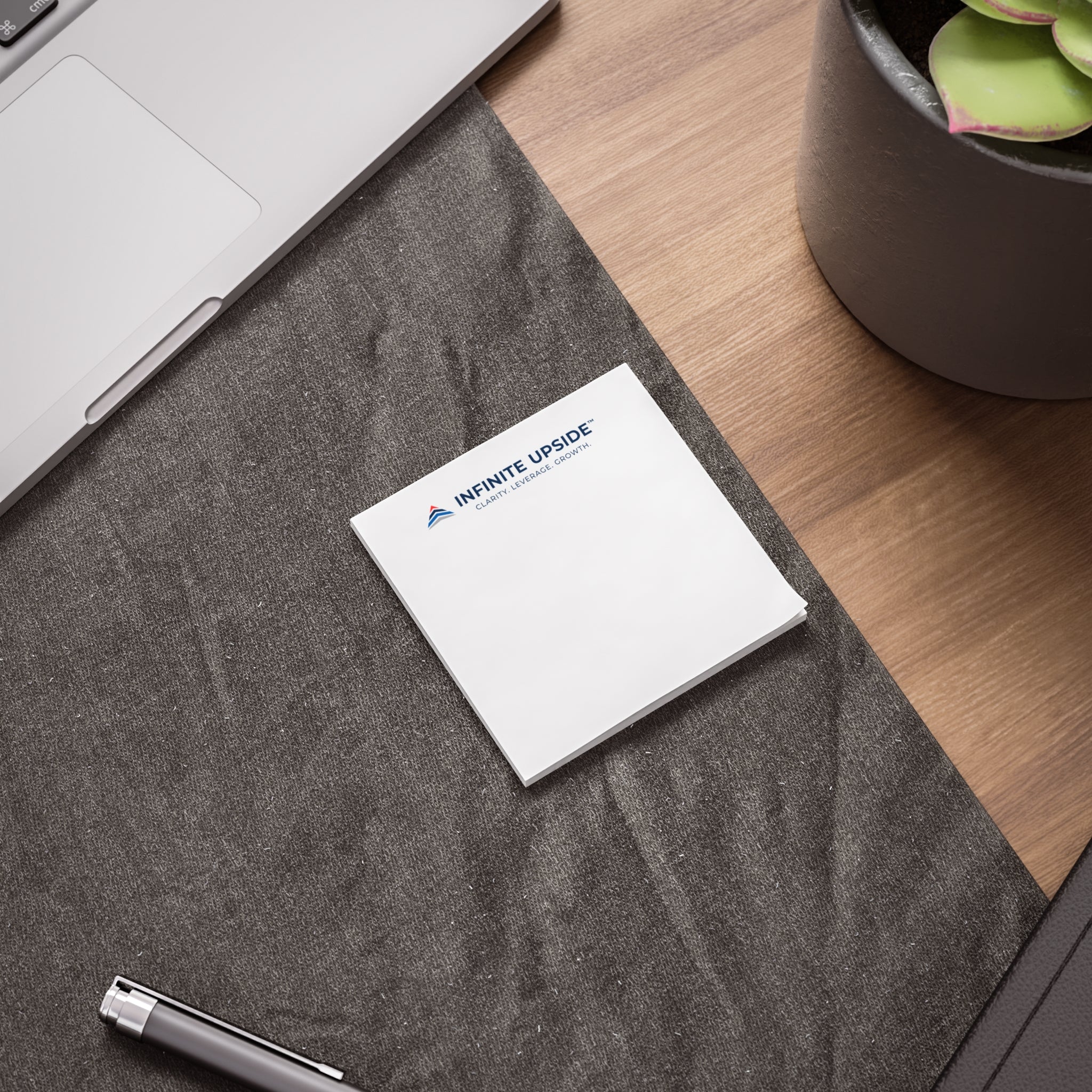 INFINITE UPSIDE™ Branded Post-It Note Pads — Corporate Logo Sticky Notes