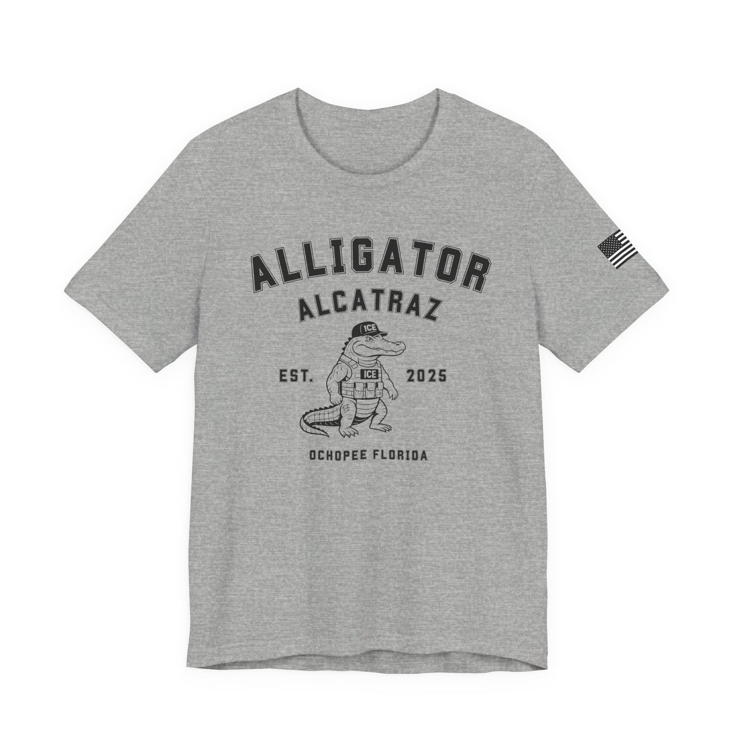 Alligator Alcatraz Tee, Funny Graphic T-Shirt, Florida Souvenir