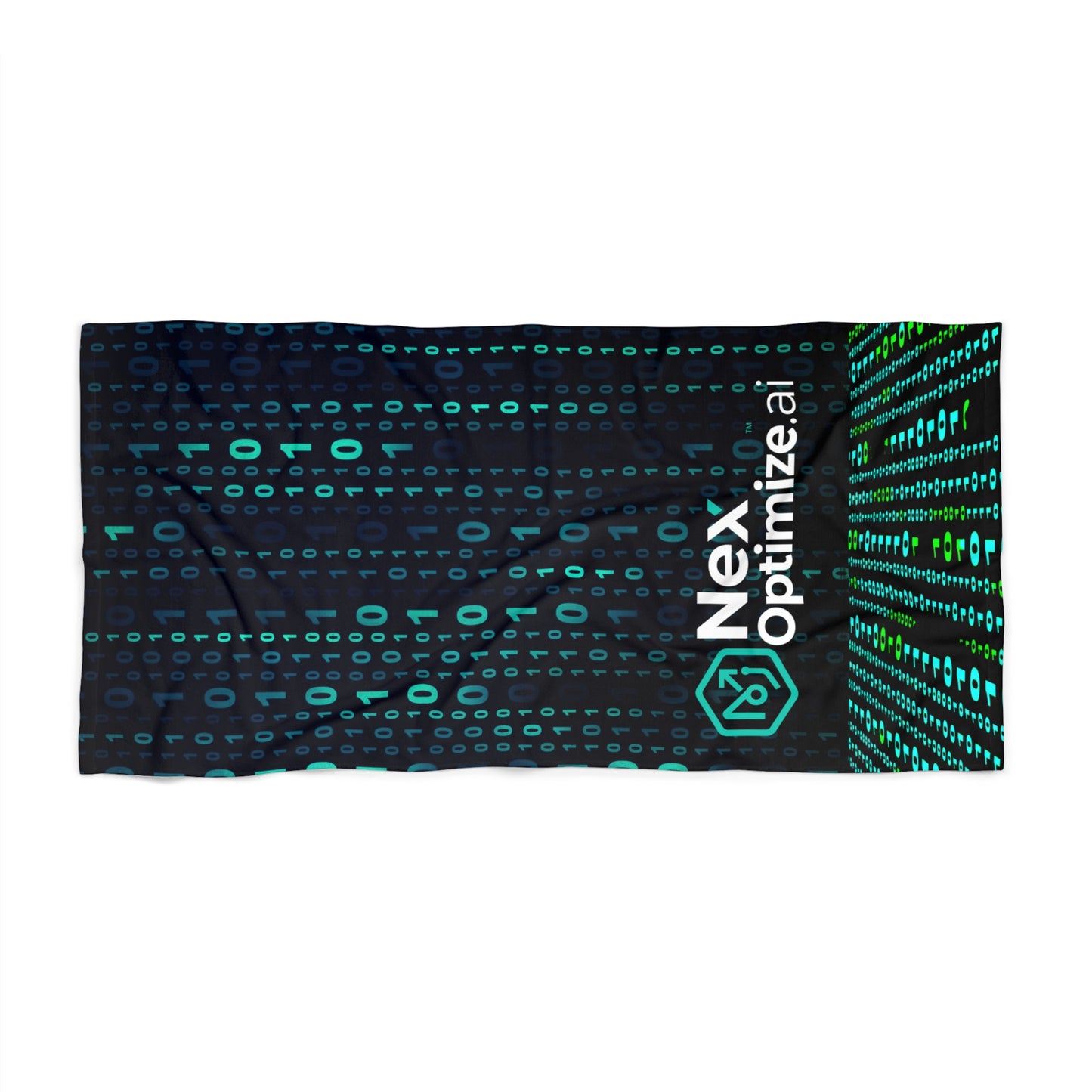 NexOptimize.ai Digital Code Beach Towel | Unique Poolside Accessory