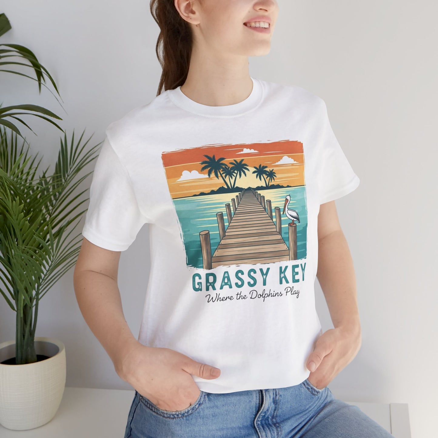 FLORIDA KEYS COLLECTION Grassy Key Tropical Tee - Unisex Jersey Short Sleeve Tee
