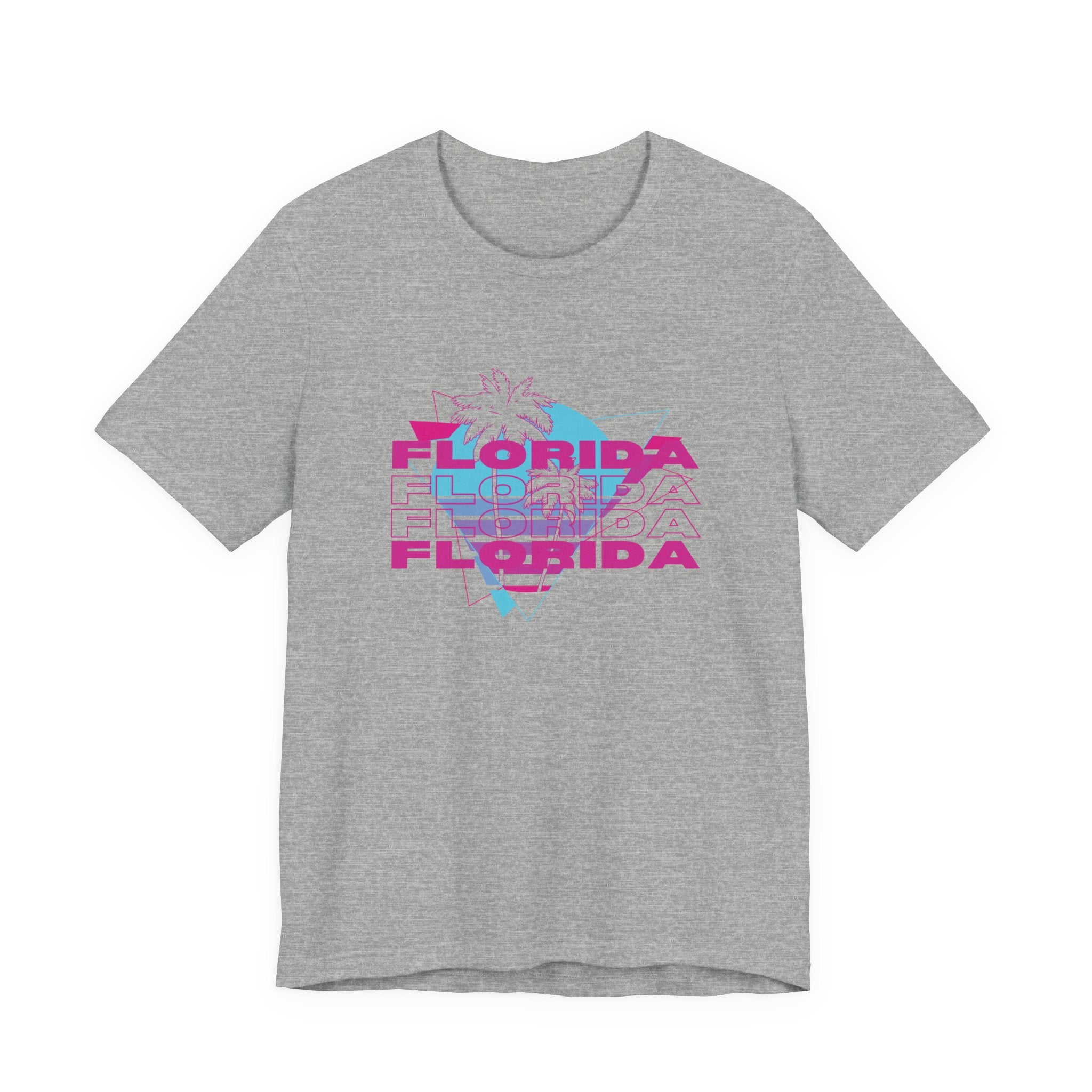 Florida Vibes Unisex Jersey Tee - Retro Design with Palm Tree