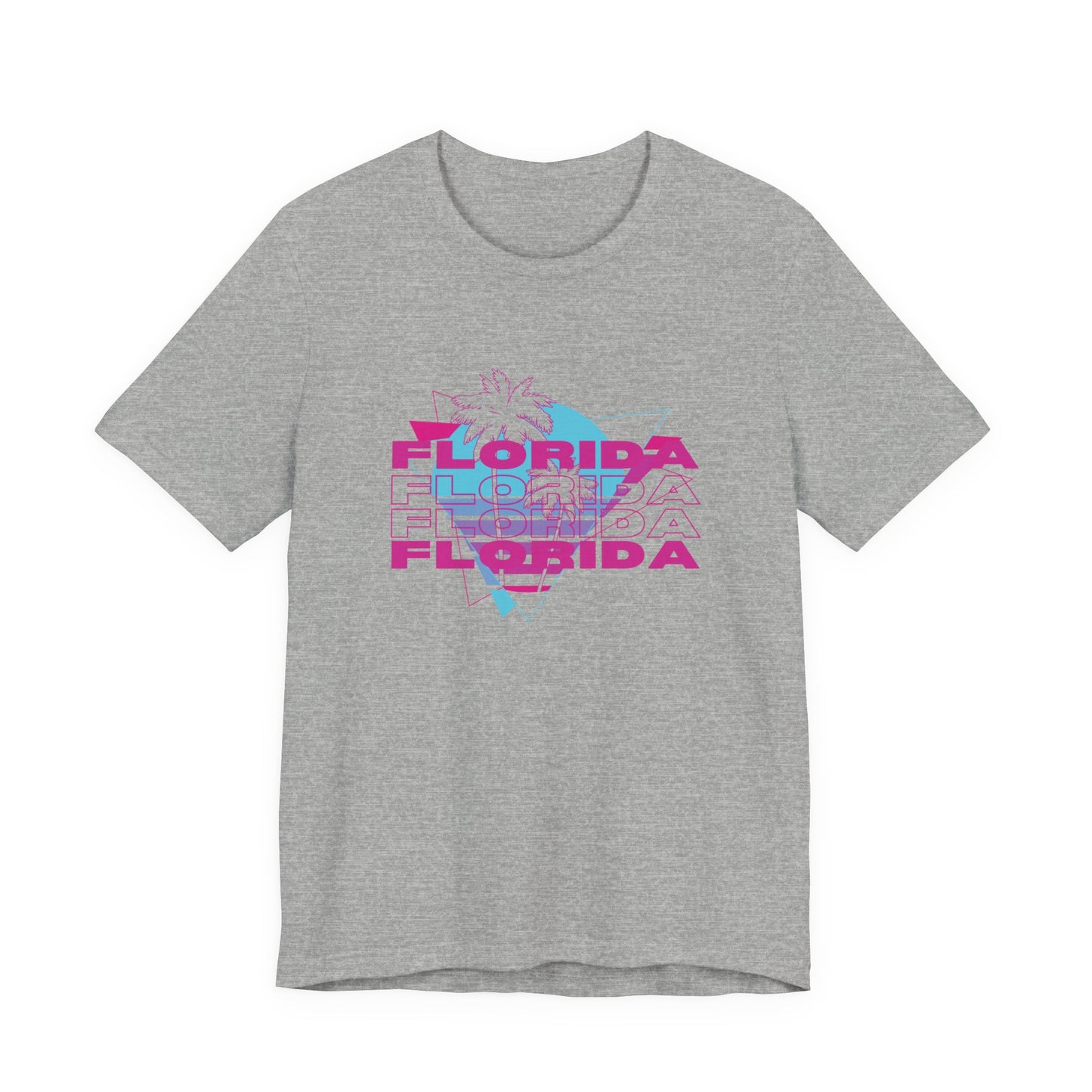 Florida Vibes Unisex Jersey Tee - Retro Design with Palm Tree