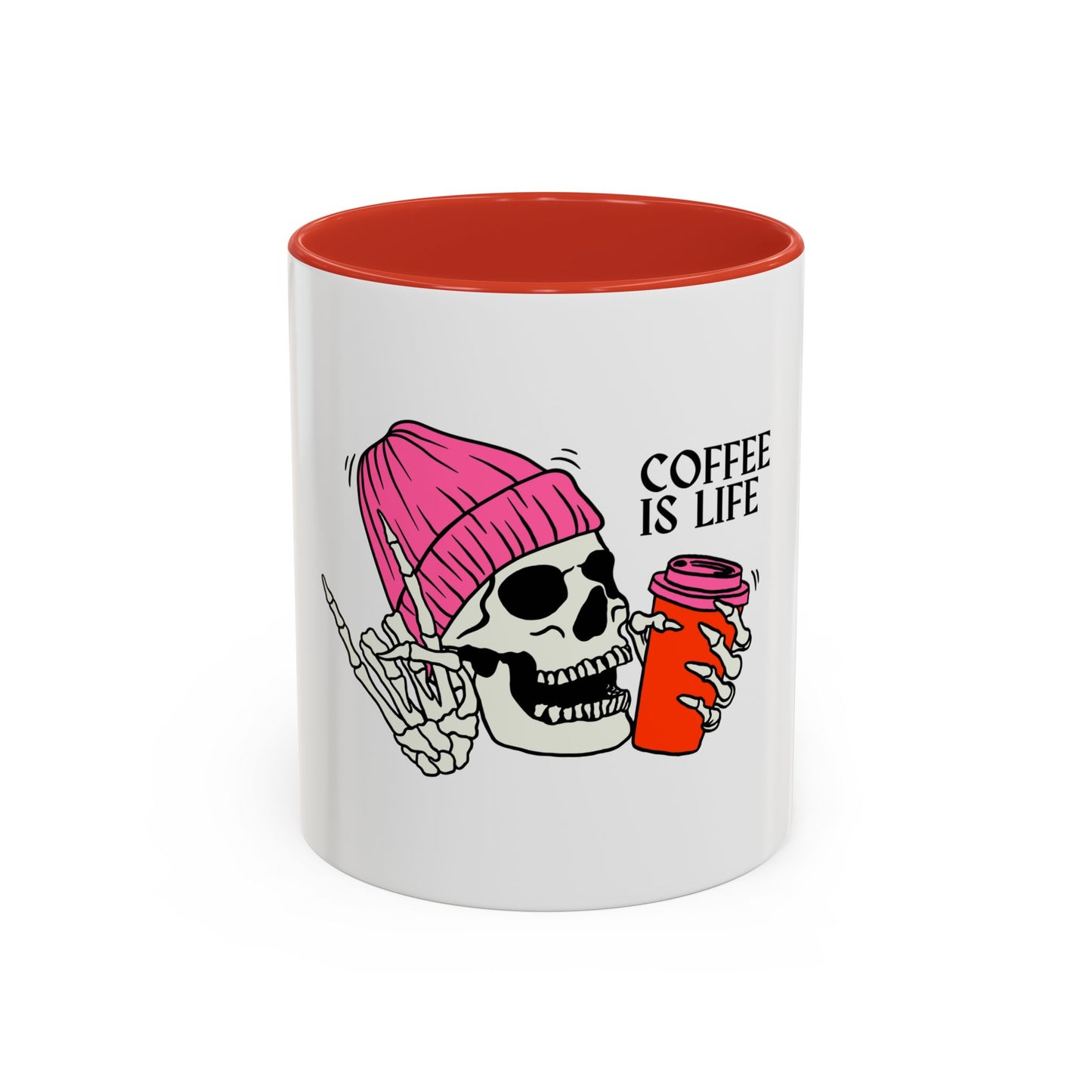 Skull Coffee Mug – "Coffee is Life" – Fun Gothic Design for Coffee Lovers