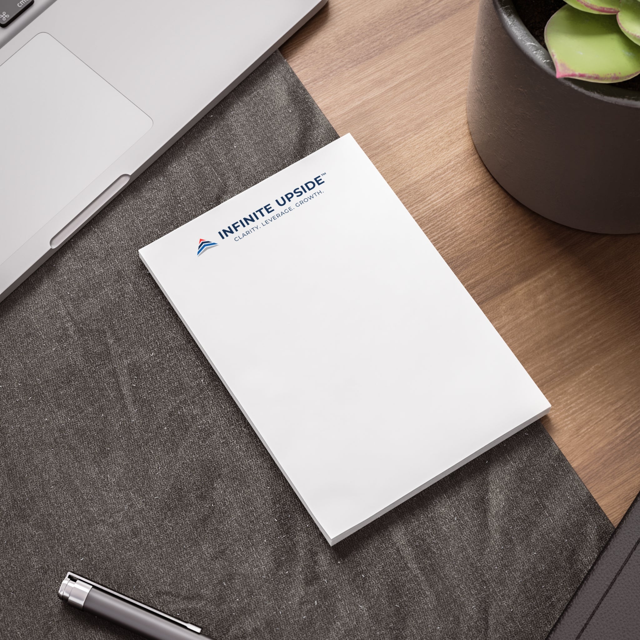 INFINITE UPSIDE™ Branded Post-It Note Pads — Corporate Logo Sticky Notes