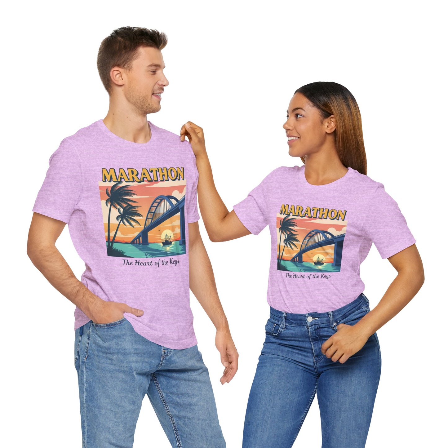 FLORIDA KEYS COLLECTION Marathon Sunset Graphic Tee - Unisex Jersey Short Sleeve T-Shirt