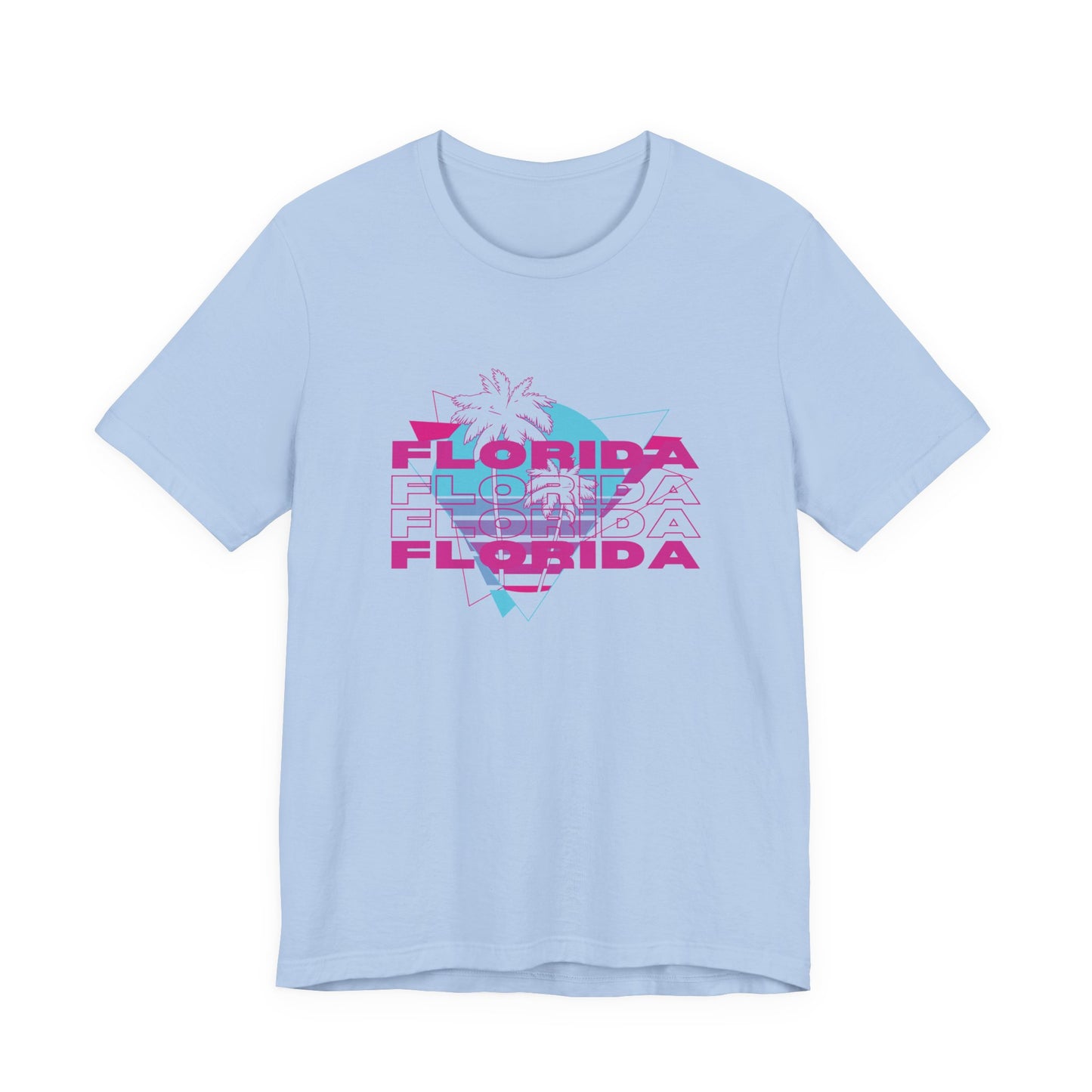 Florida Vibes Unisex Jersey Tee - Retro Design with Palm Tree