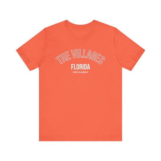 The Villages Florida Unisex Short Sleeve Tee - Trendy Orange T-Shirt