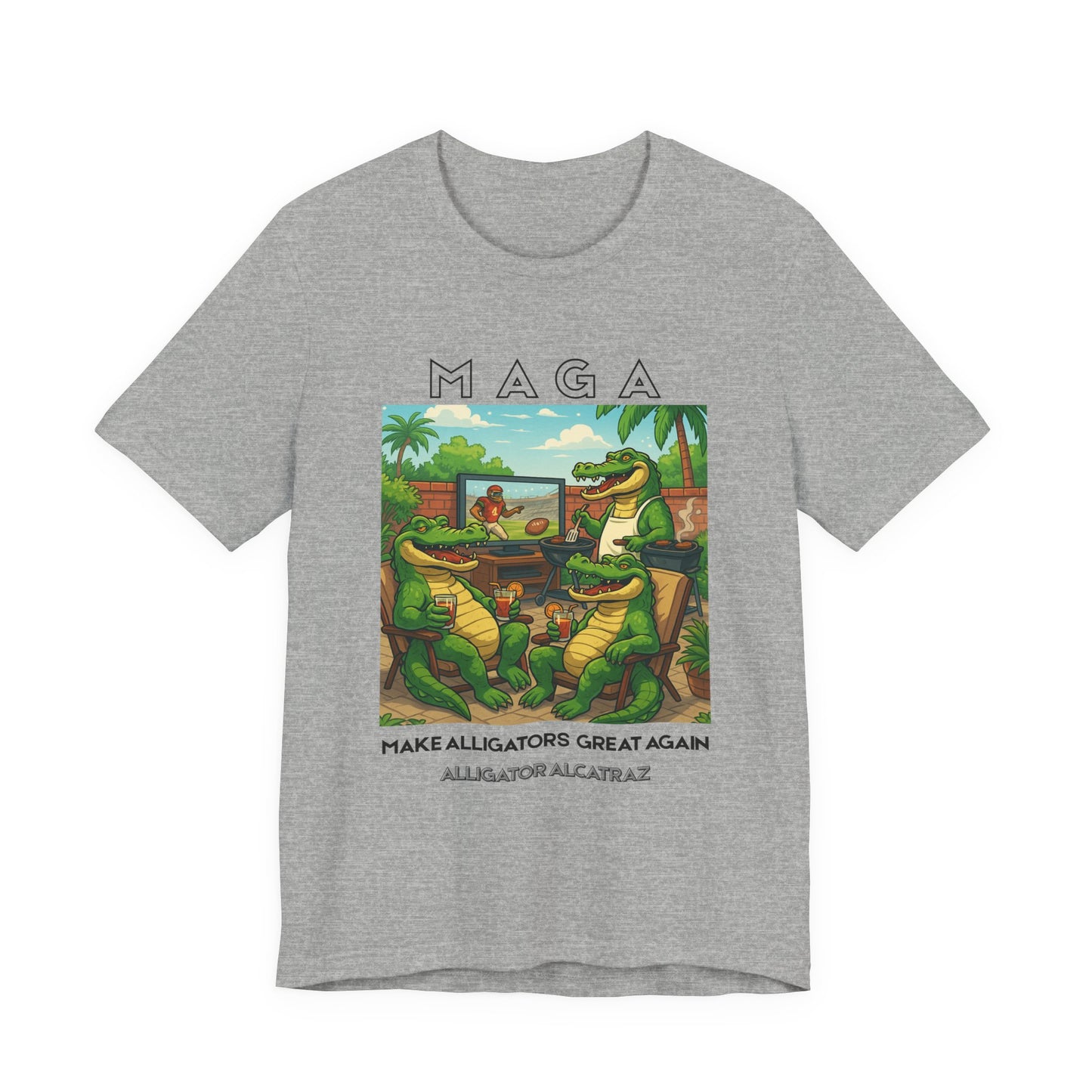 MAGA Make Alligators Great Again, Funny Animal Shirt, Quirky Graphic T-Shirt