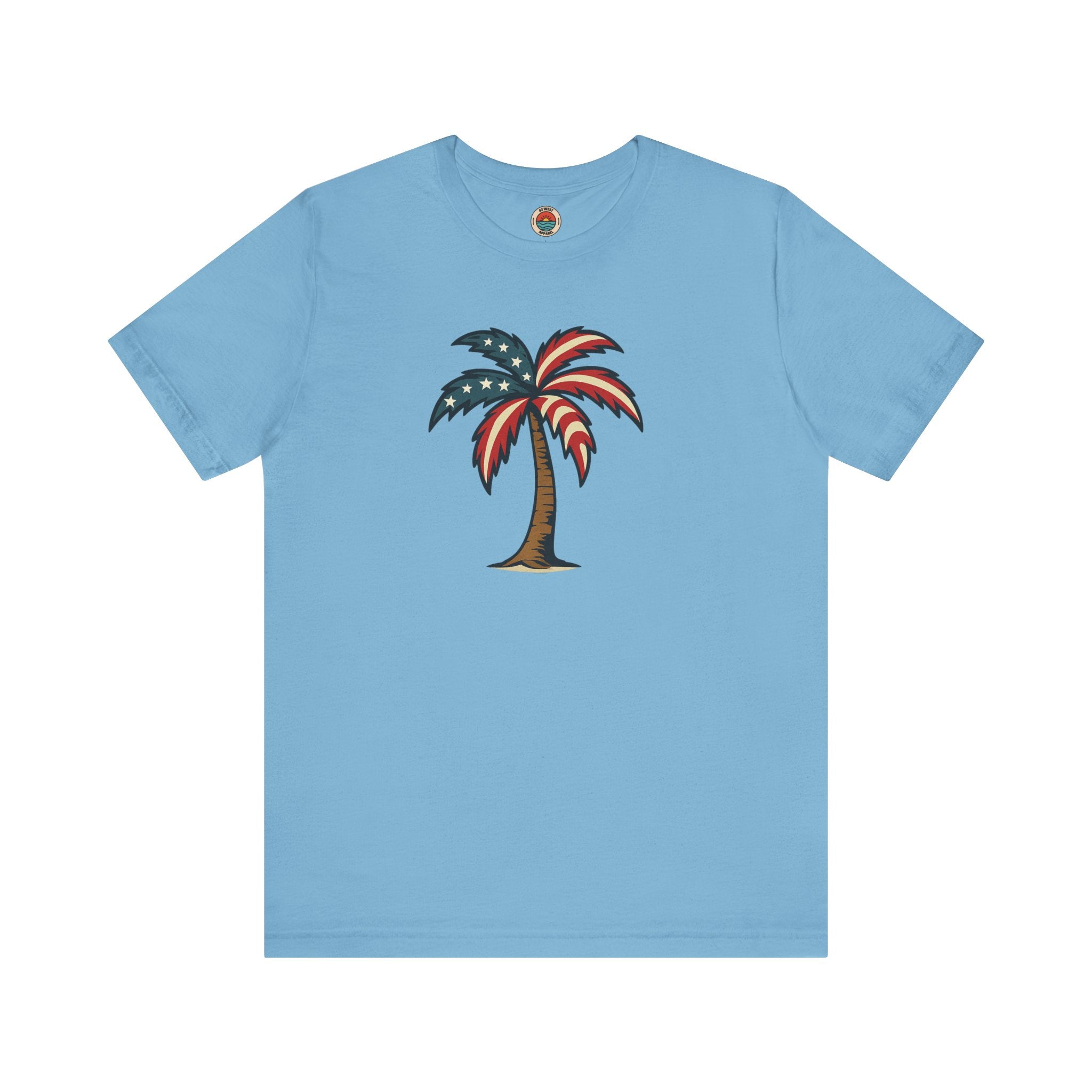 Patriotic Palm Tree Tee, Summer Shirt, Unisex Graphic Tee