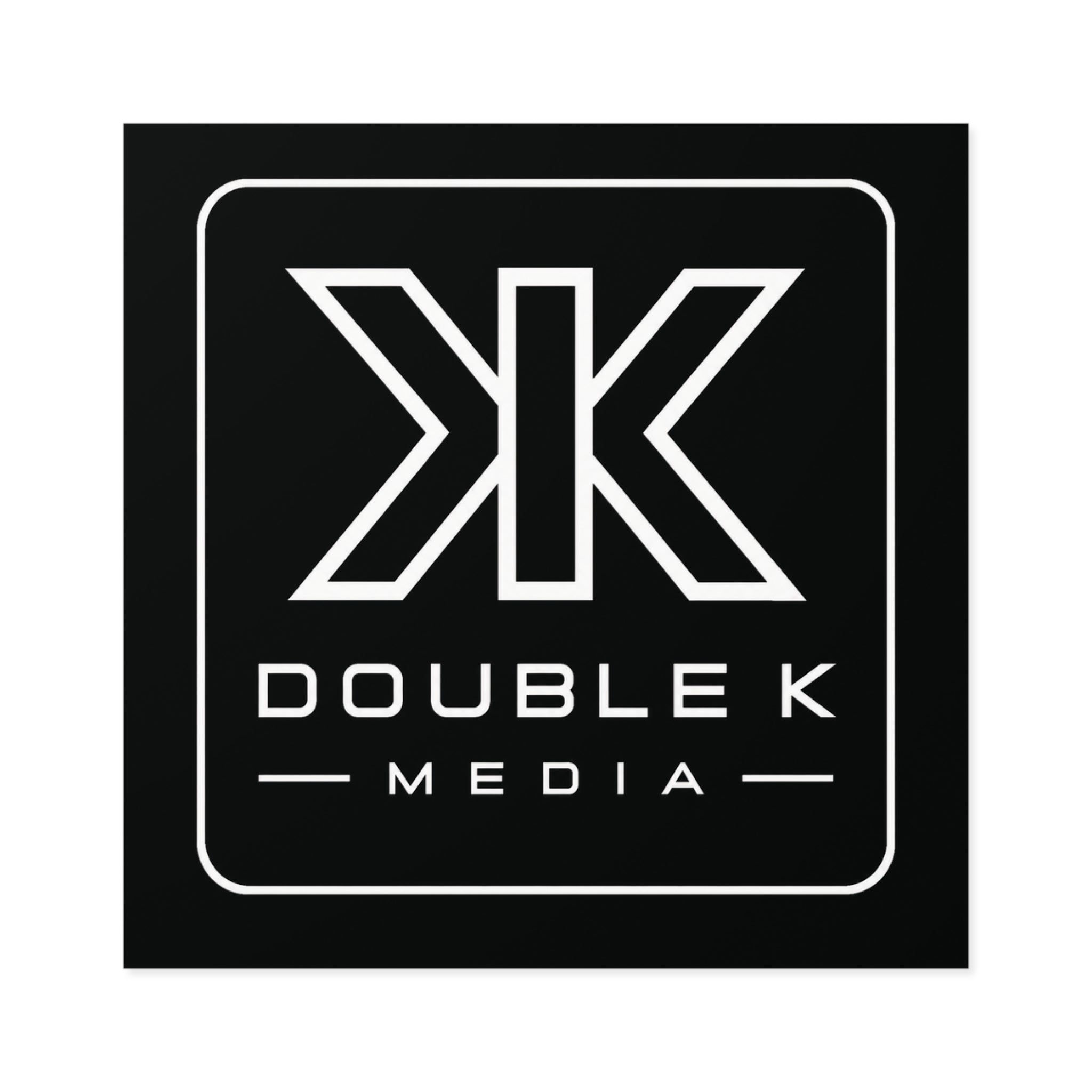 Double K Media Logo Square Sticker