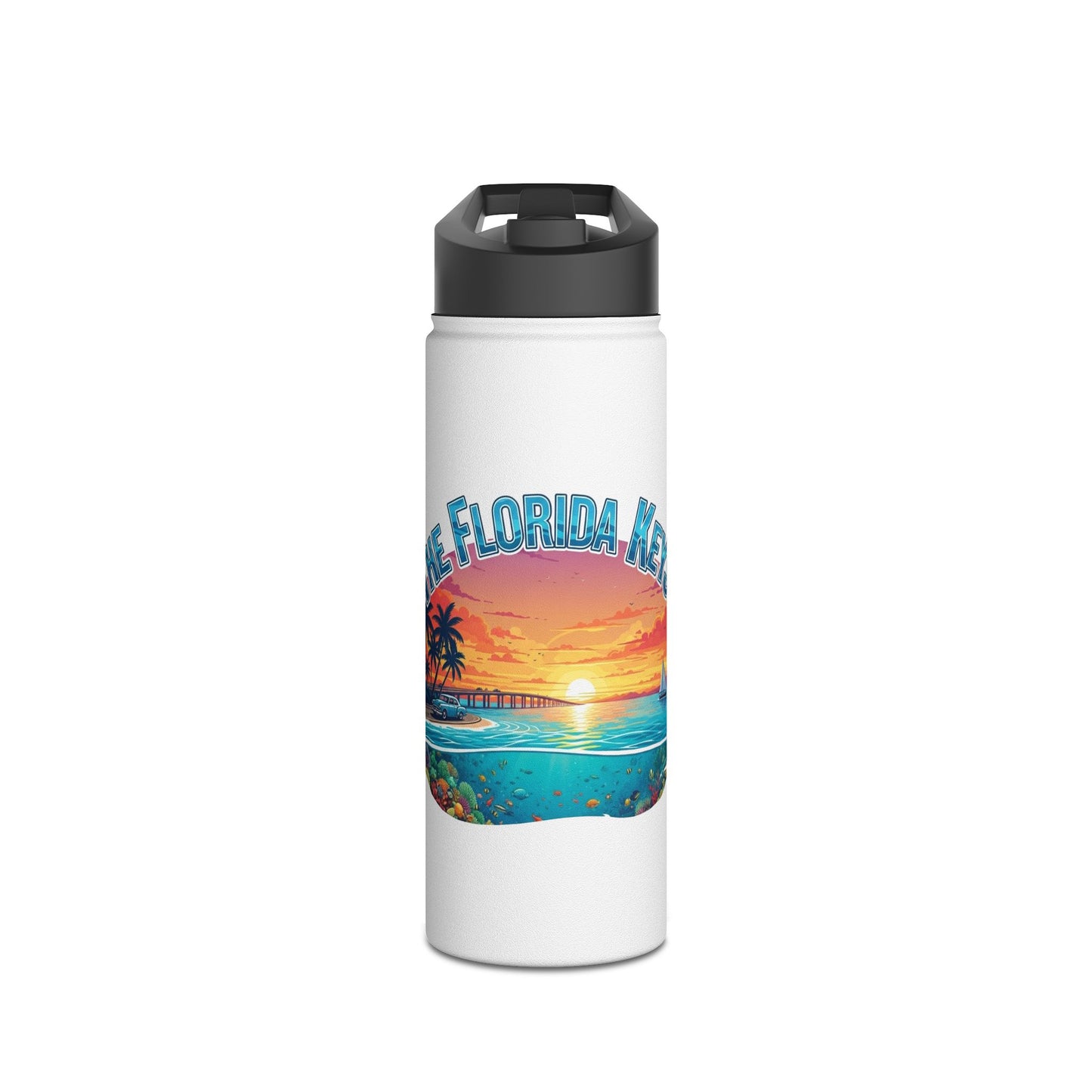 Florida Keys Water Bottle, Florida Vibes for Hydration, Eco-Friendly Travel Mug