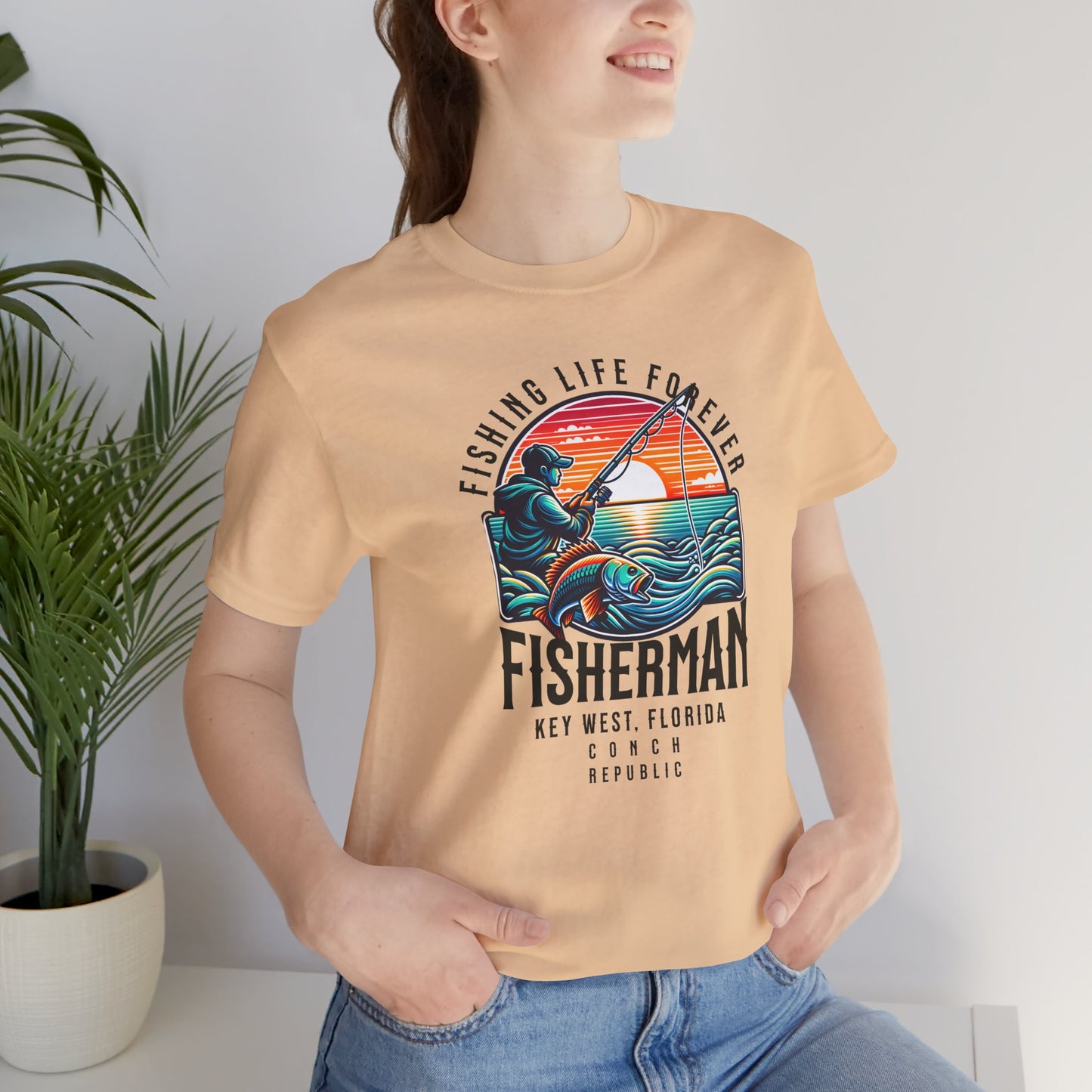 Fishing Life Forever Unisex Tee, Fishing Gift, Fisherman Shirt, Fishing Lover Apparel, Outdoor Adventure Clothing