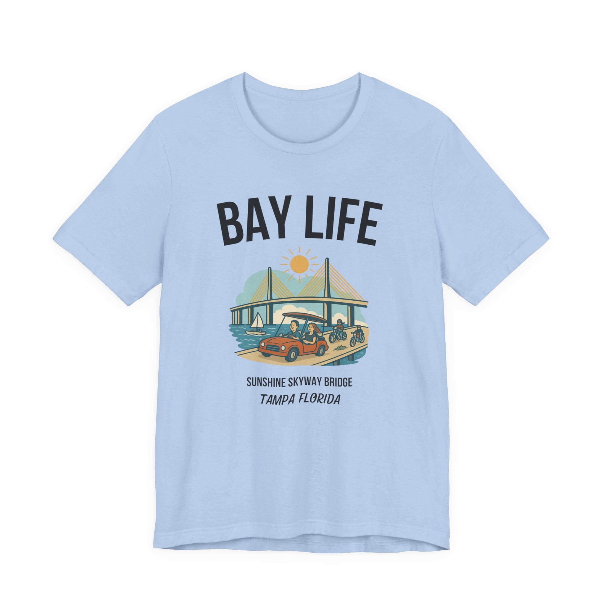 Bay Life Short Sleeve Tee, Ocean Vibes T-Shirt, Summer Shirt, Beach Lover's Top