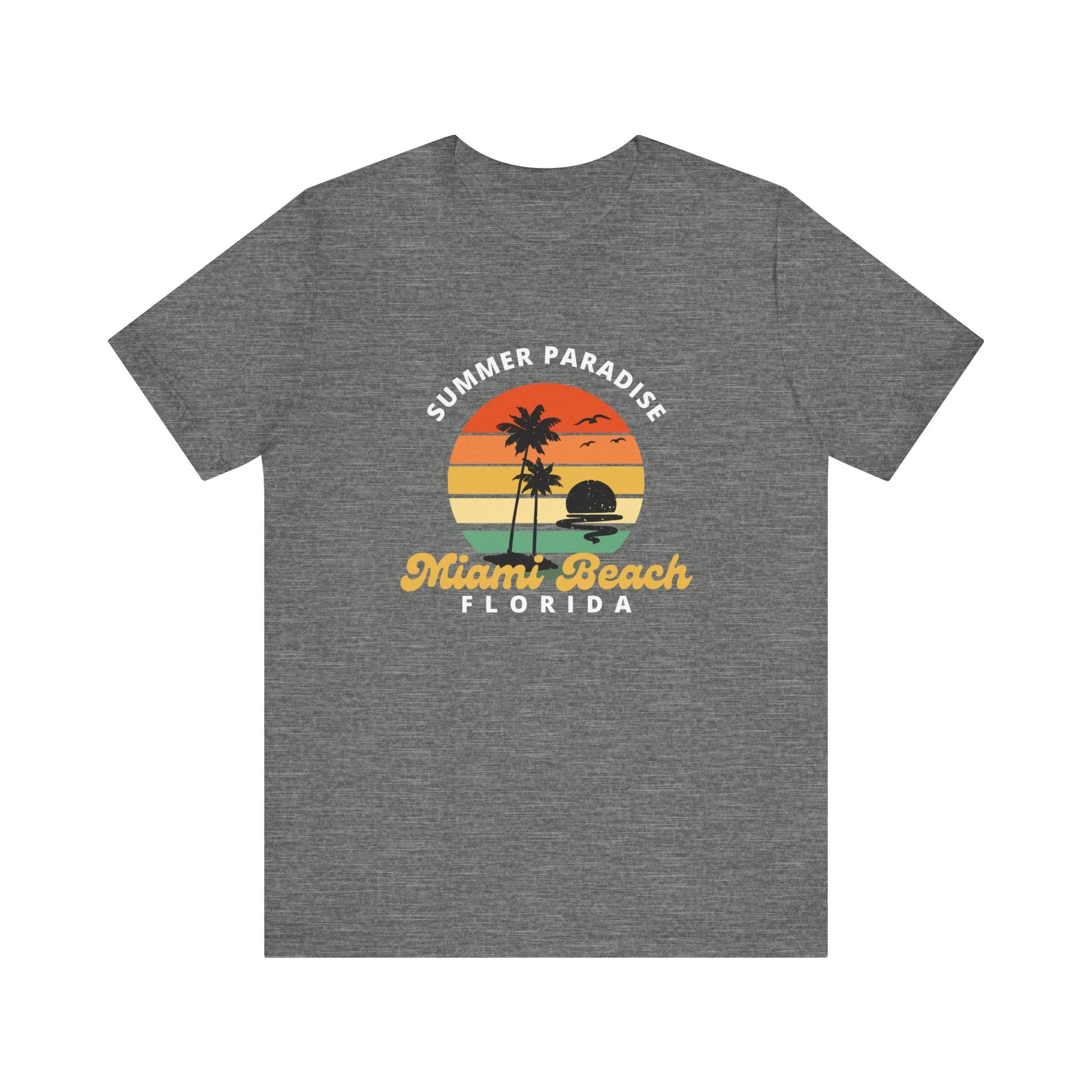 Summer Paradise Miami Beach Tee - Unisex Short Sleeve Shirt