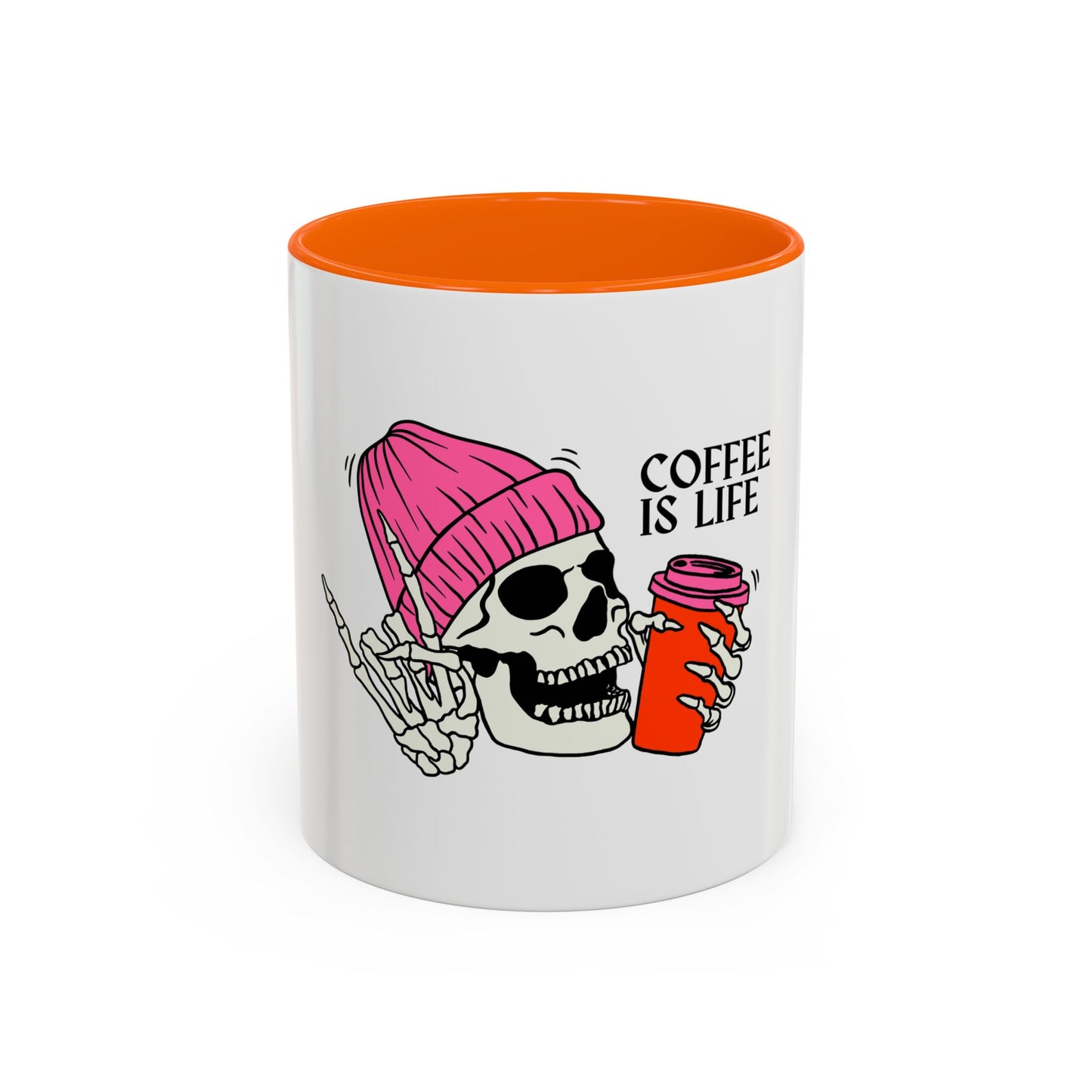 Skull Coffee Mug – "Coffee is Life" – Fun Gothic Design for Coffee Lovers