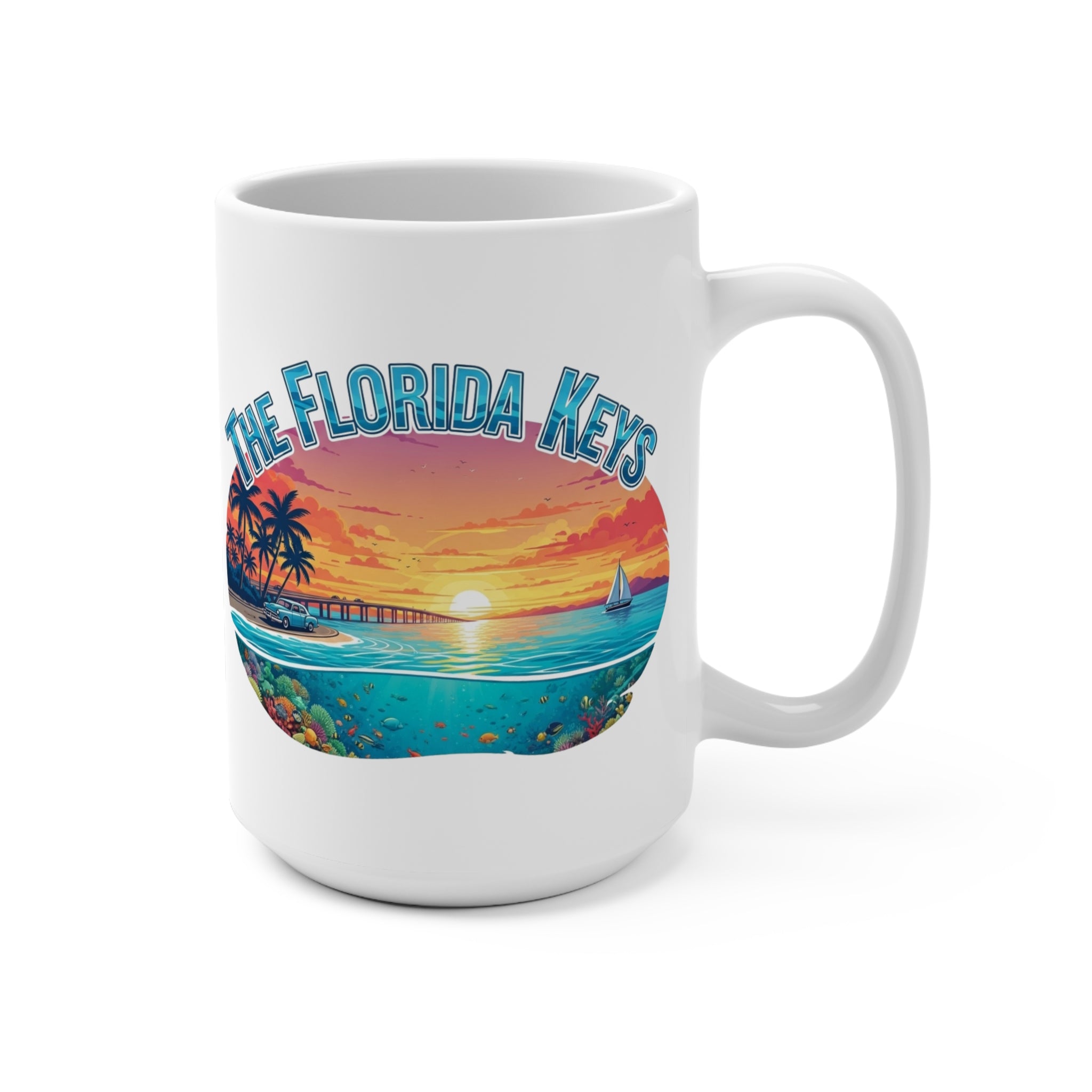 Marathon Florida Keys Sunset Mug - Tropical Coffee Cup, Beach Lover Gift, Vacation Keepsake, Ocean Inspired Drinkware, Travel Souvenir