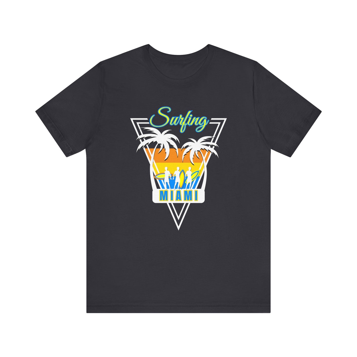 Miami Surfing Unisex Tee - Vibrant Beach Vibes for Summer Fun