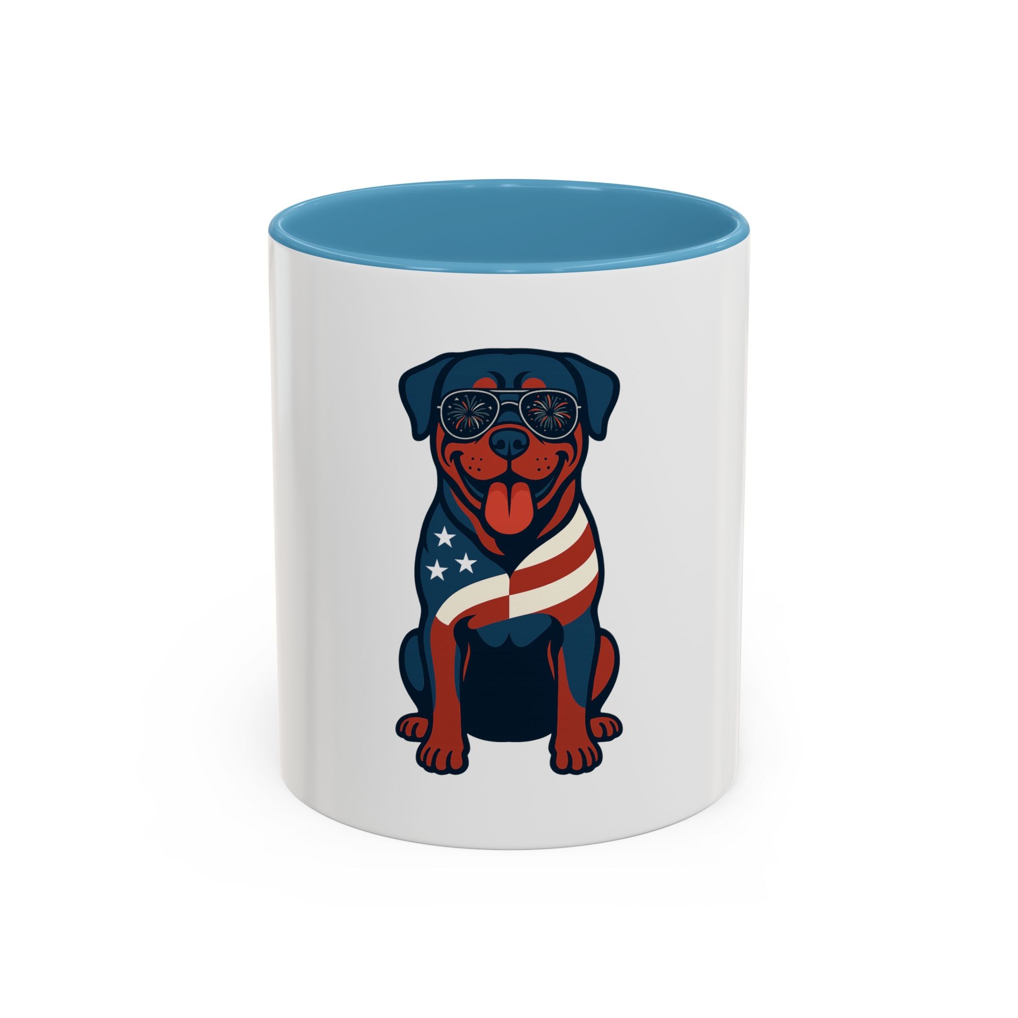 Patriotic Dog Mug, Rottweiler Coffee Cup, Cute Pet Lover Gift
