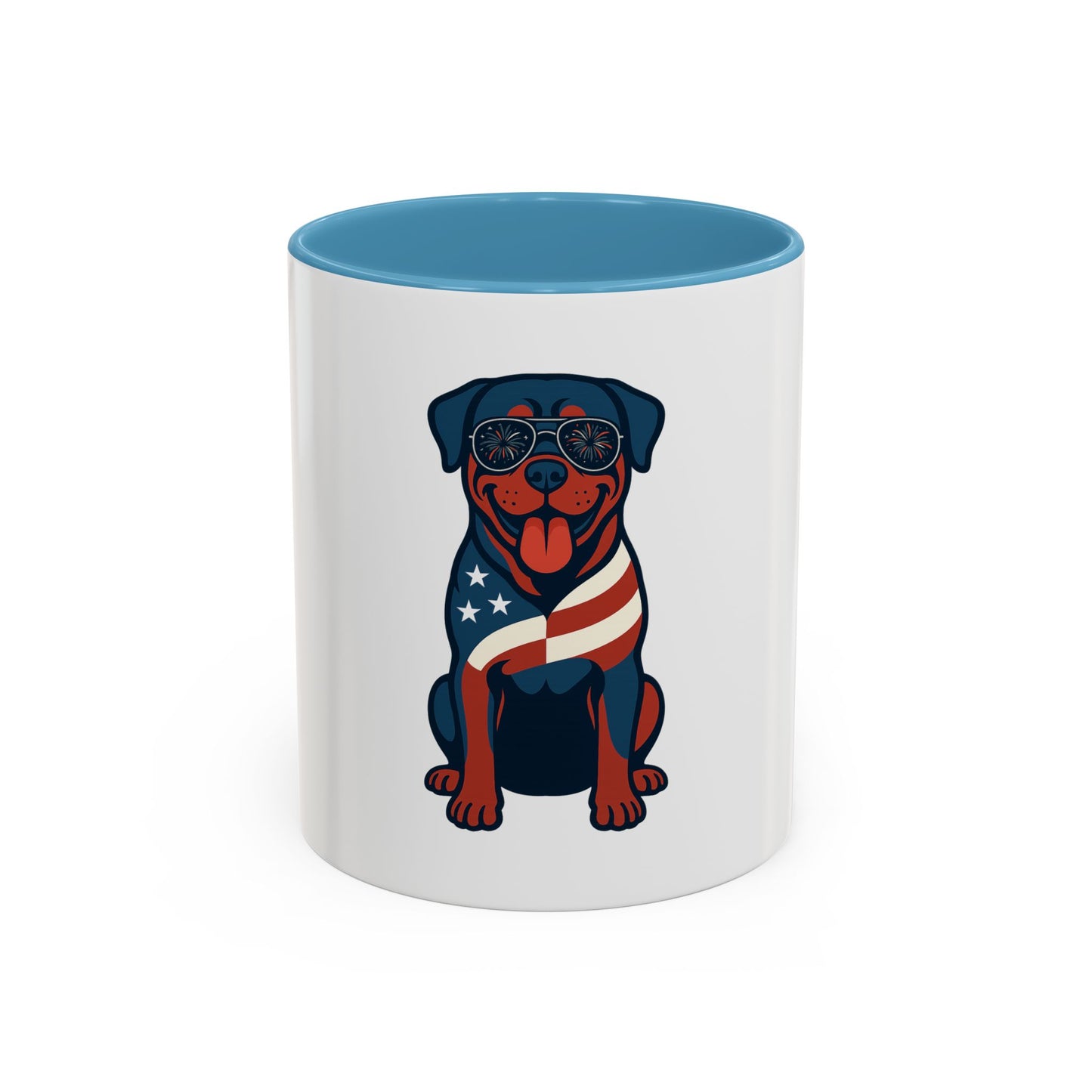 Patriotic Dog Mug, Rottweiler Coffee Cup, Cute Pet Lover Gift