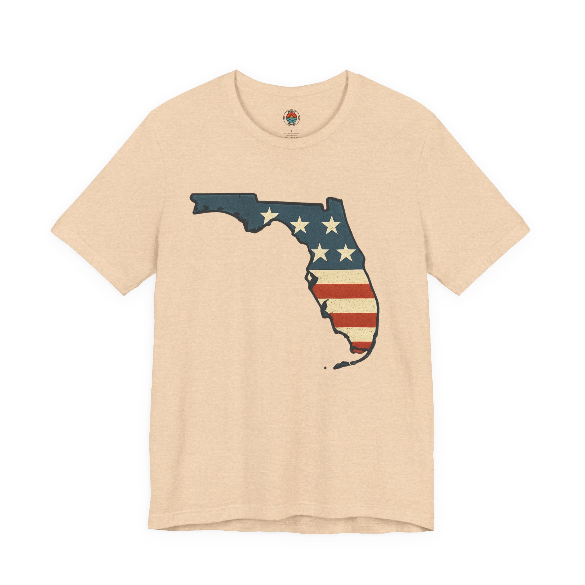 Florida Flag Graphic Tee | Unisex Jersey Short Sleeve Shirt | Patriotic Apparel