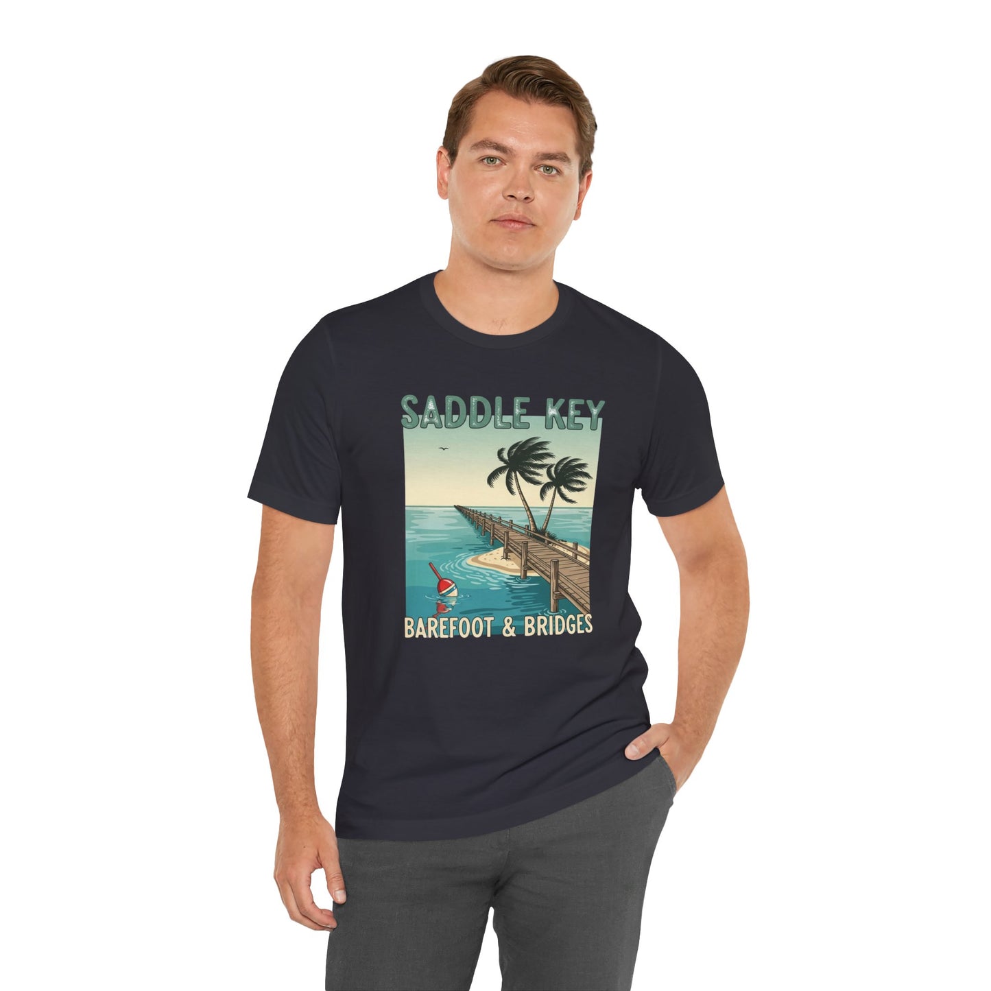 FLORIDA KEYS COLLECTION Retro Saddle Key Tee - Unisex Short Sleeve Shirt