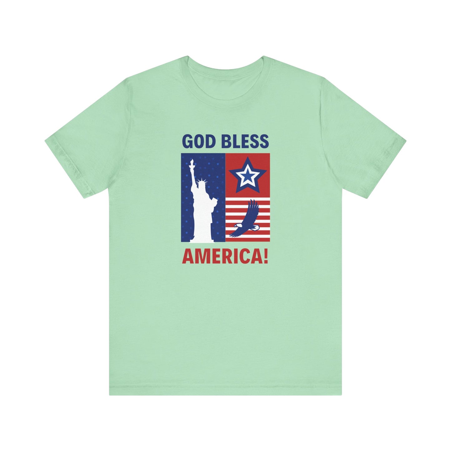 Patriotic Unisex Jersey Tee - 'God Bless America!' Design